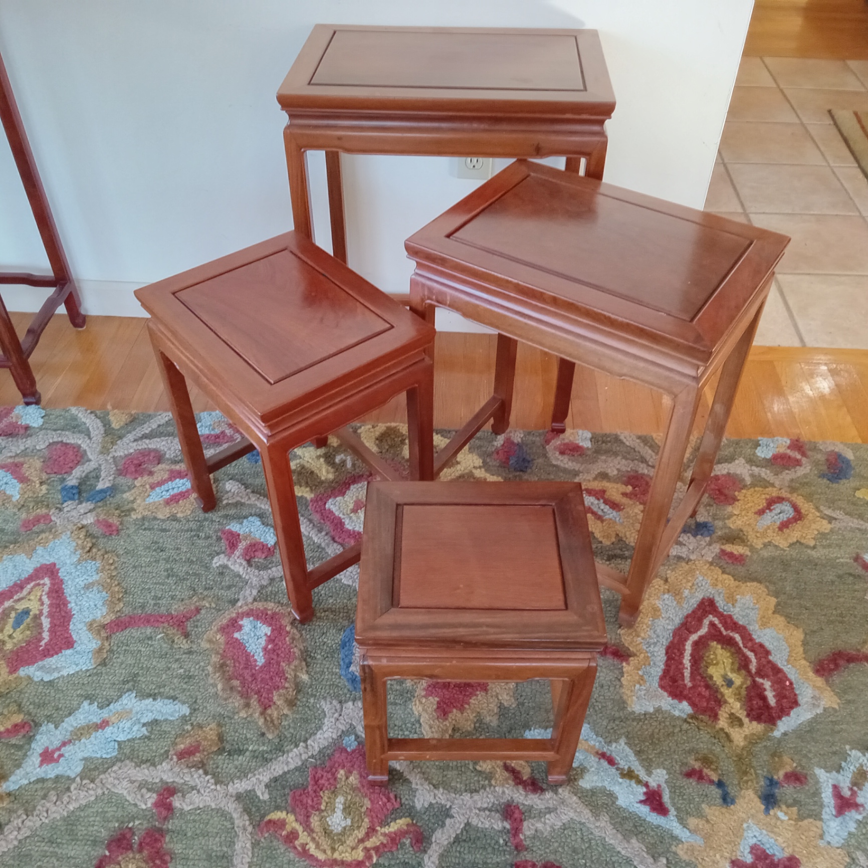 Asian Inspired Plant Stand and Nesting Tables - image 12 of 12