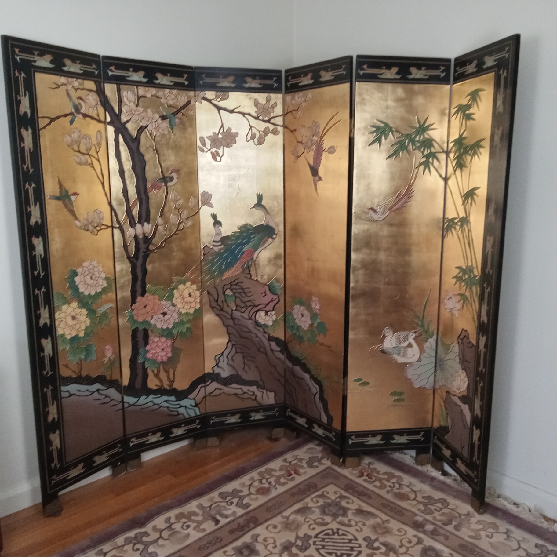 Asian Wood Screen - image 1 of 15