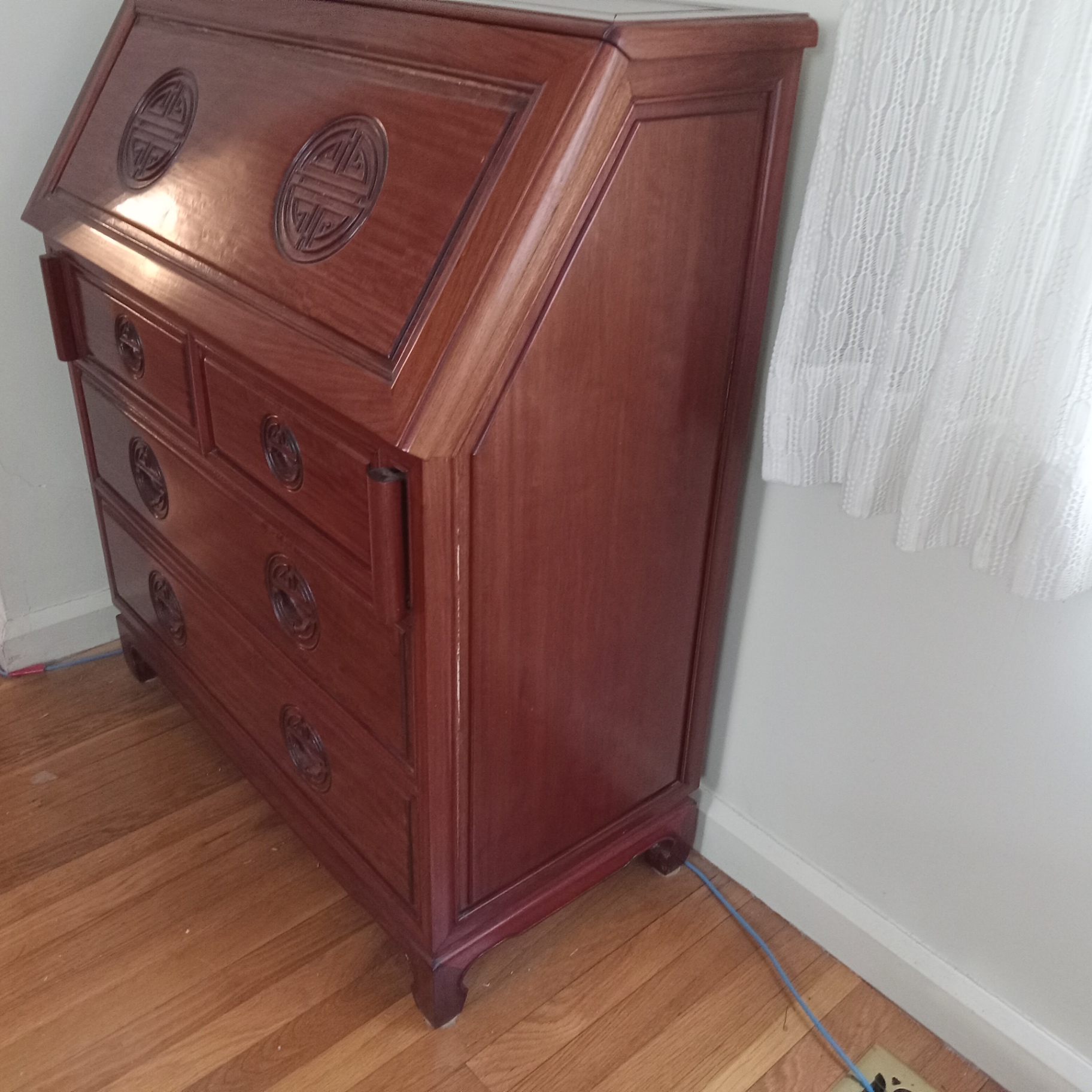 Asian Rosewood Secretary / Desk - image 9 of 11