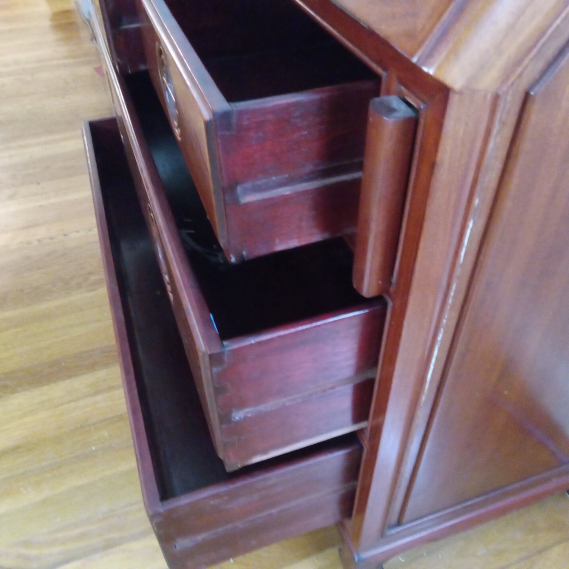 Asian Rosewood Secretary / Desk - image 7 of 11