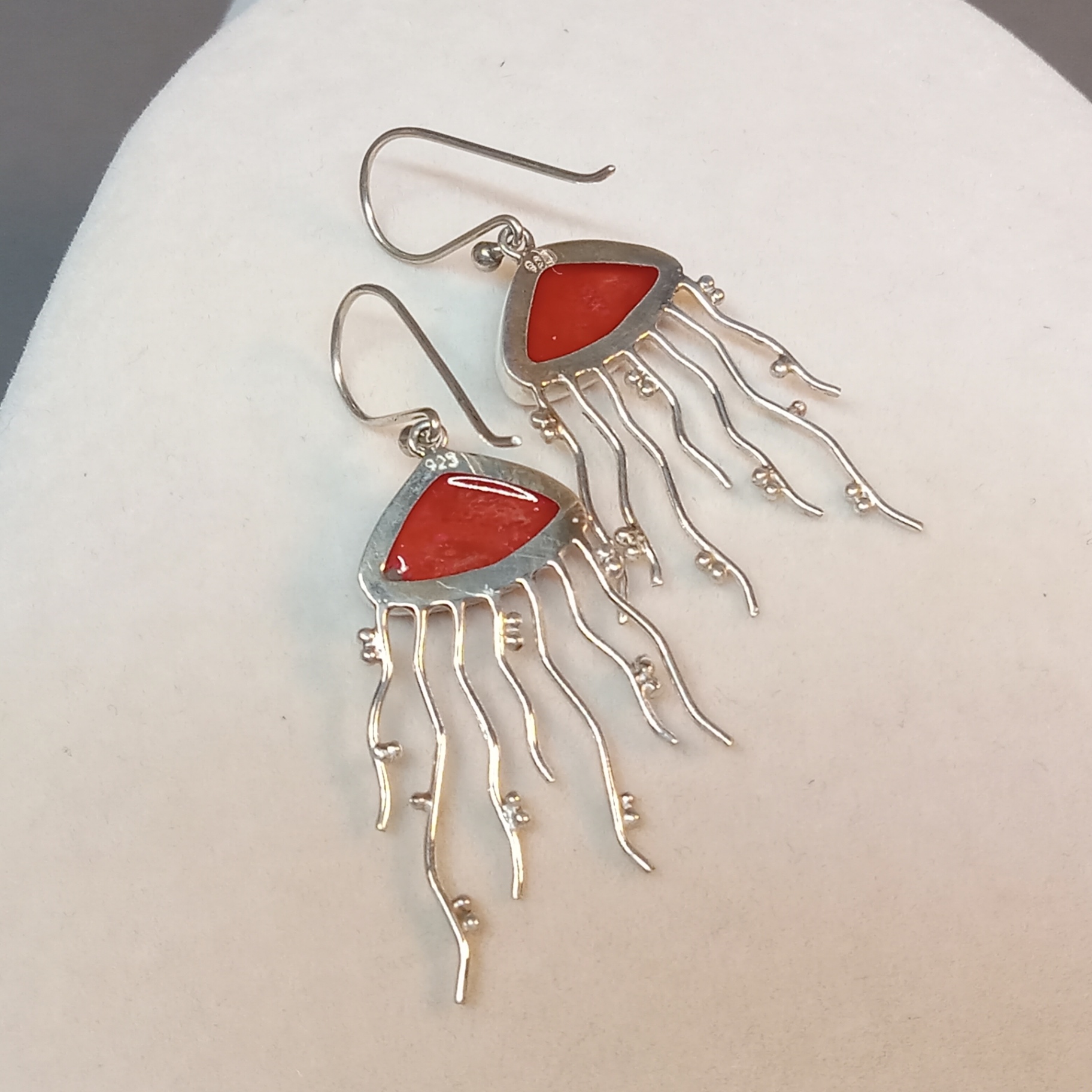 Sterling, Turquoise & Coral Jewelry (STR 12.9dwt) - image 16 of 18