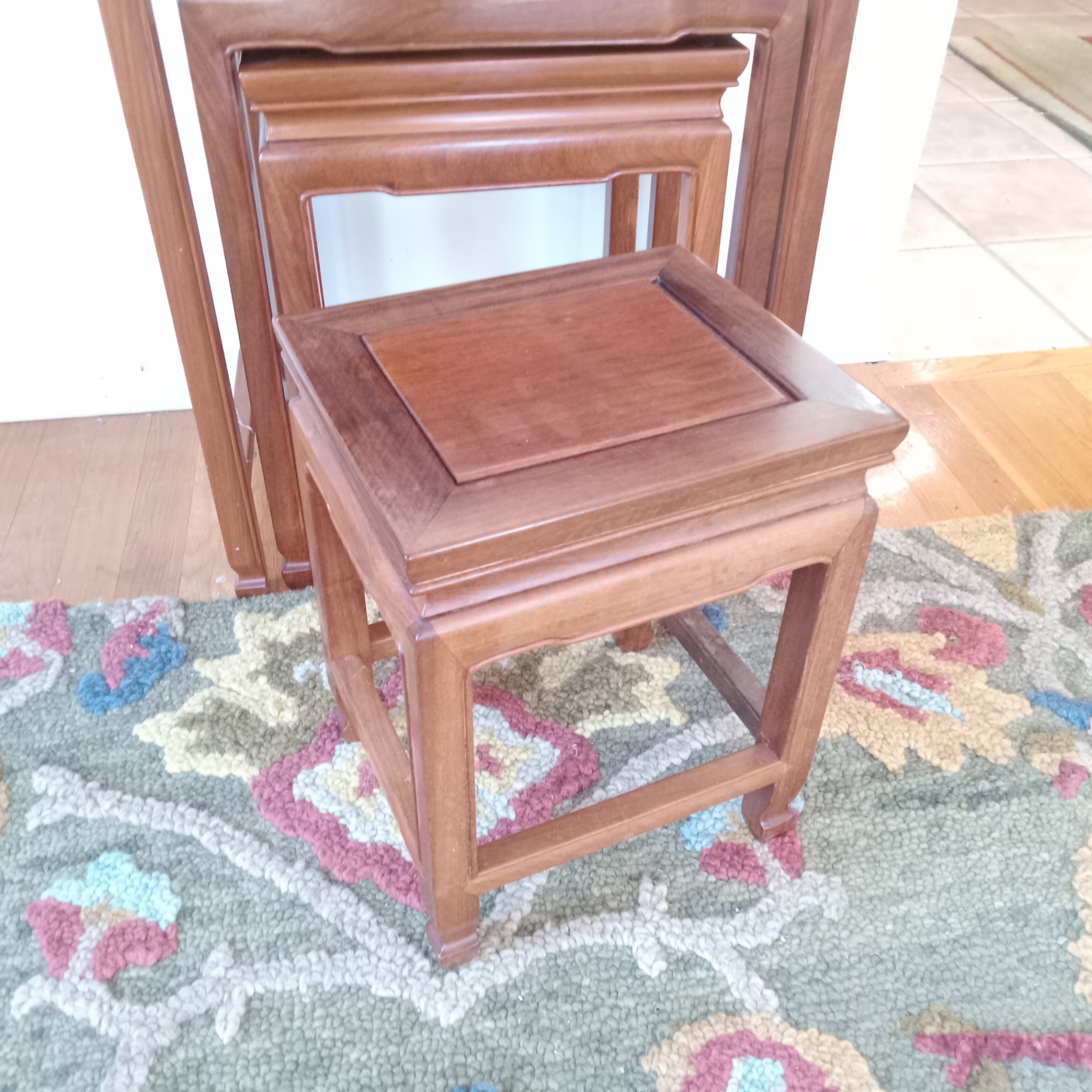 Asian Inspired Plant Stand and Nesting Tables - image 6 of 12