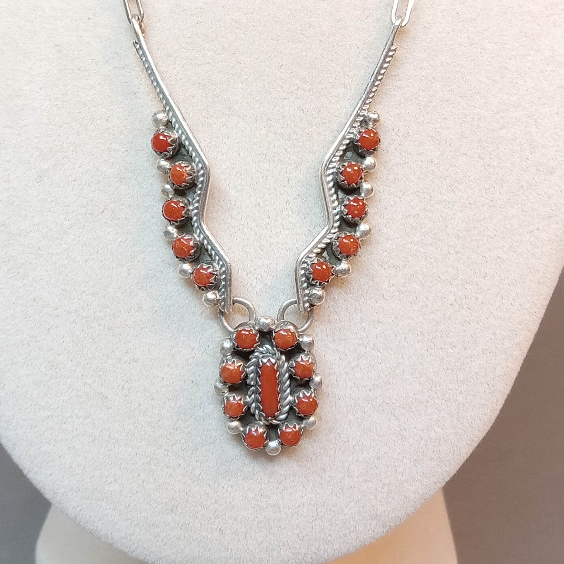 Sterling, Turquoise & Coral Jewelry (STR 12.9dwt) - image 10 of 18
