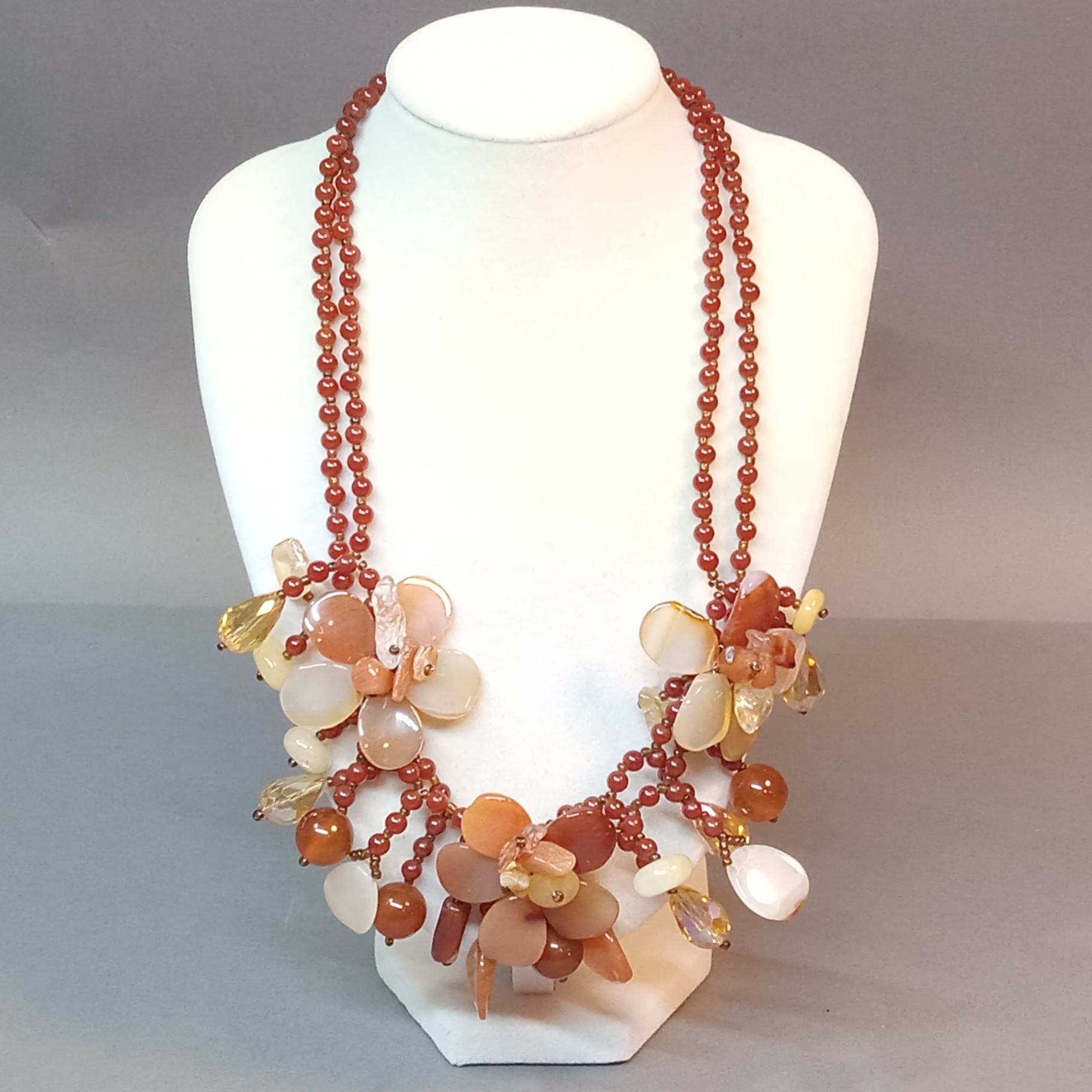 Hand Beaded Floral Jewelry - Browns - image 16 of 23