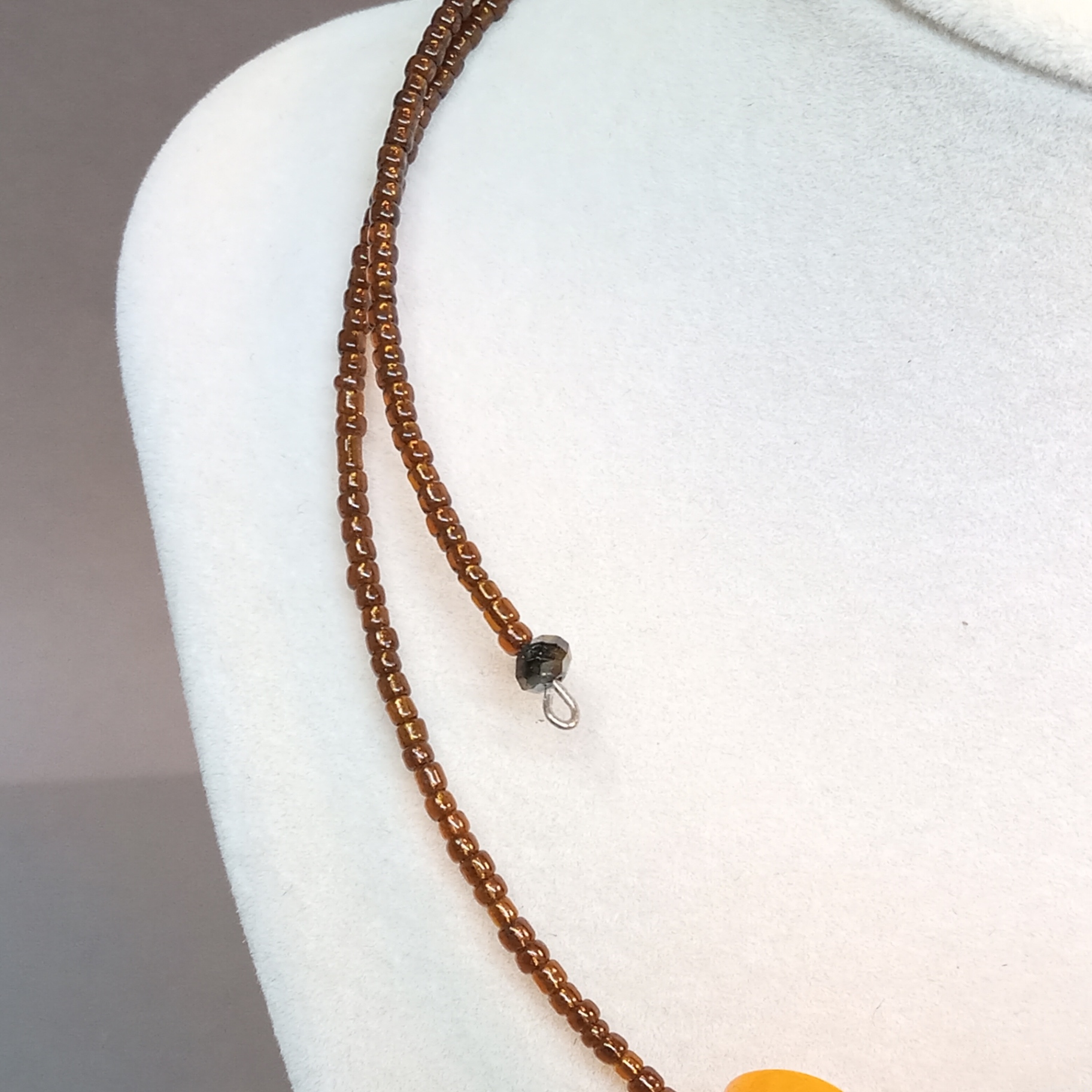 Hand Beaded Floral Jewelry - Browns - image 15 of 23