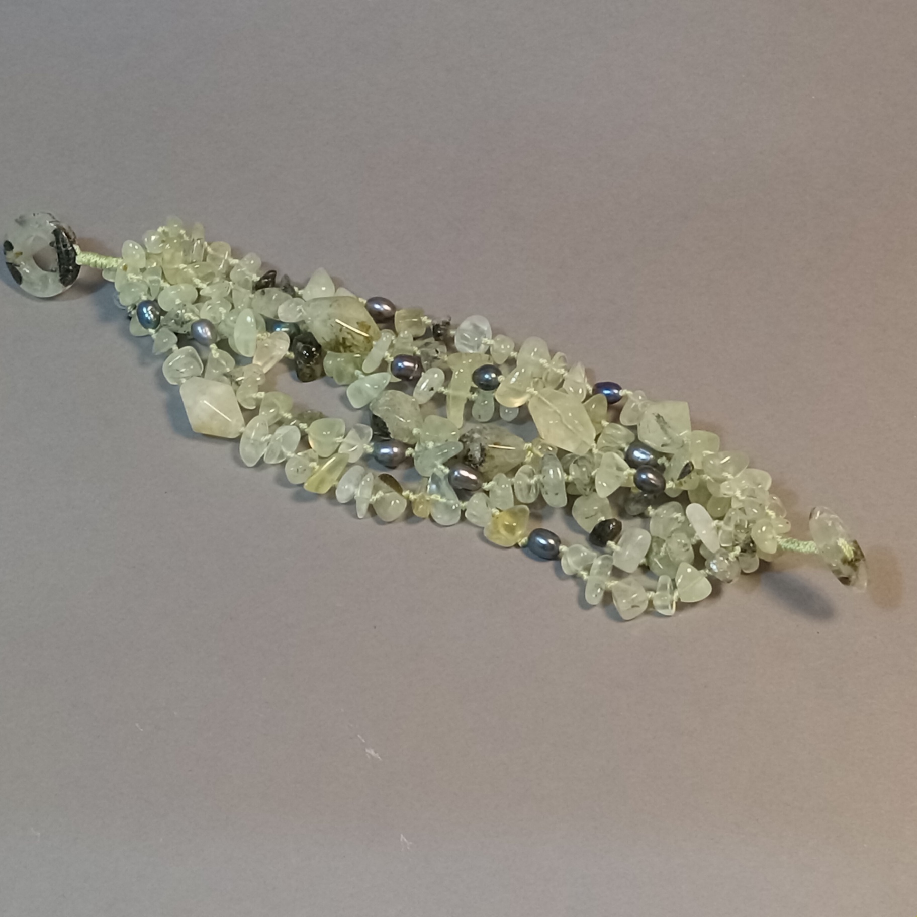 Hand Beaded Floral Jewelry - Greens - image 16 of 17