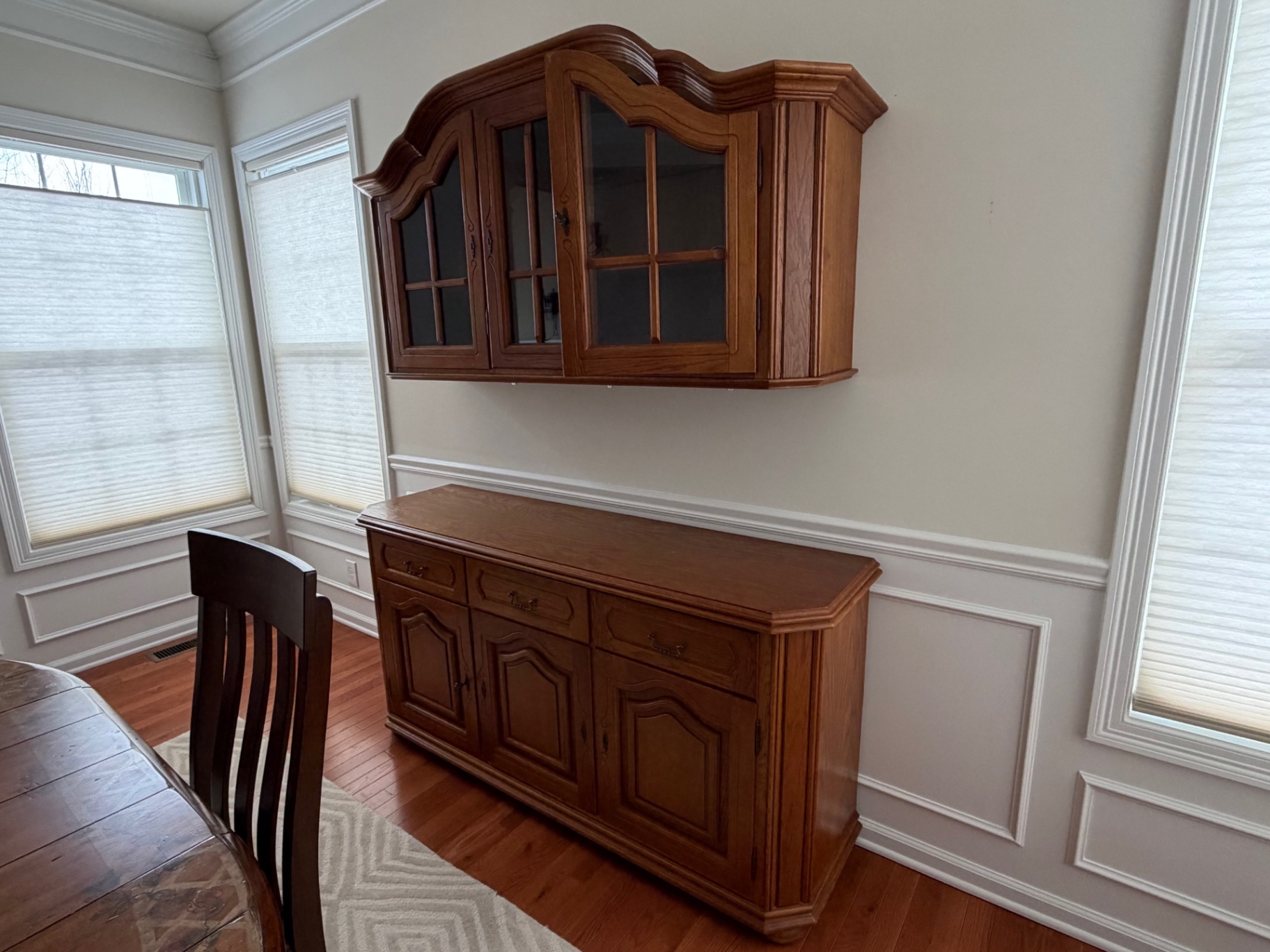 Wall Mounted Hutch & Base Cabinet / Buffet - image 1 of 1
