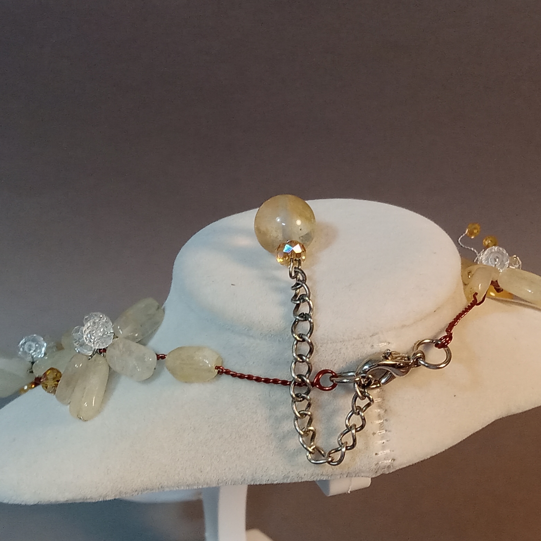Hand Beaded Floral Jewelry - Browns - image 4 of 23