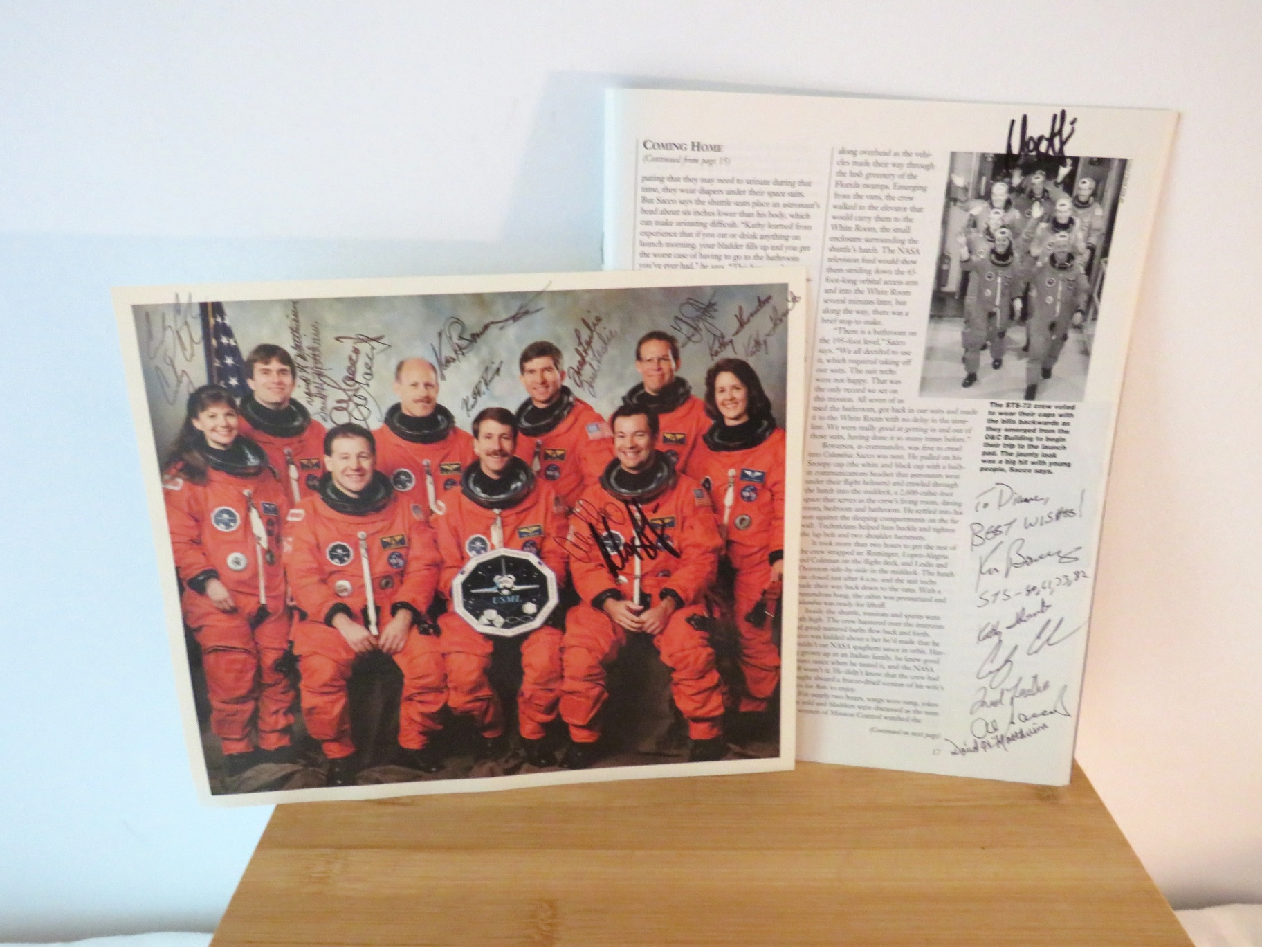 Autographed NASA STS 73 Space Shuttle Columbia 1995 - image 1 of 9