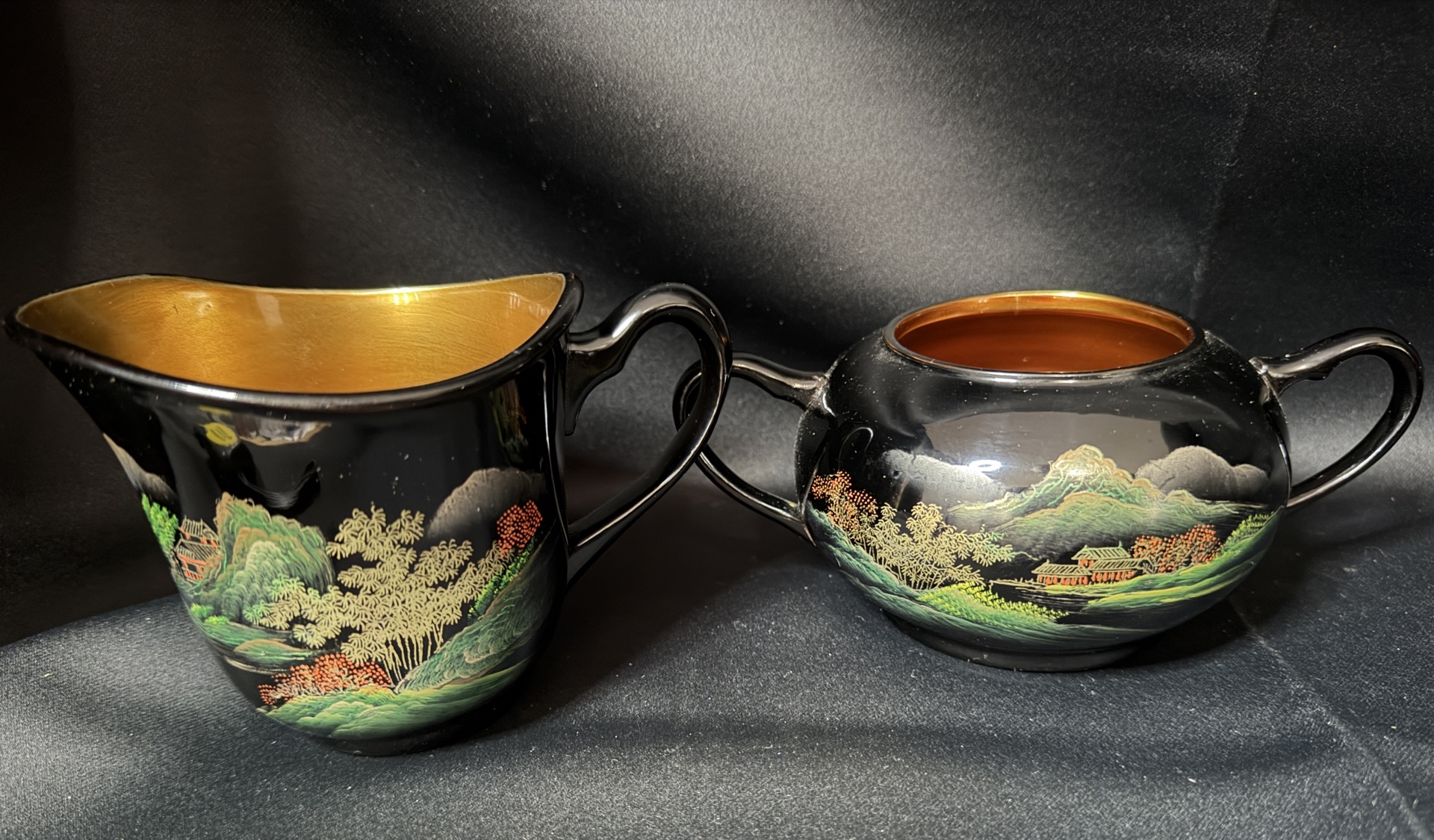 Japanese Lacquer Ware Tray Tea Set - image 3 of 12