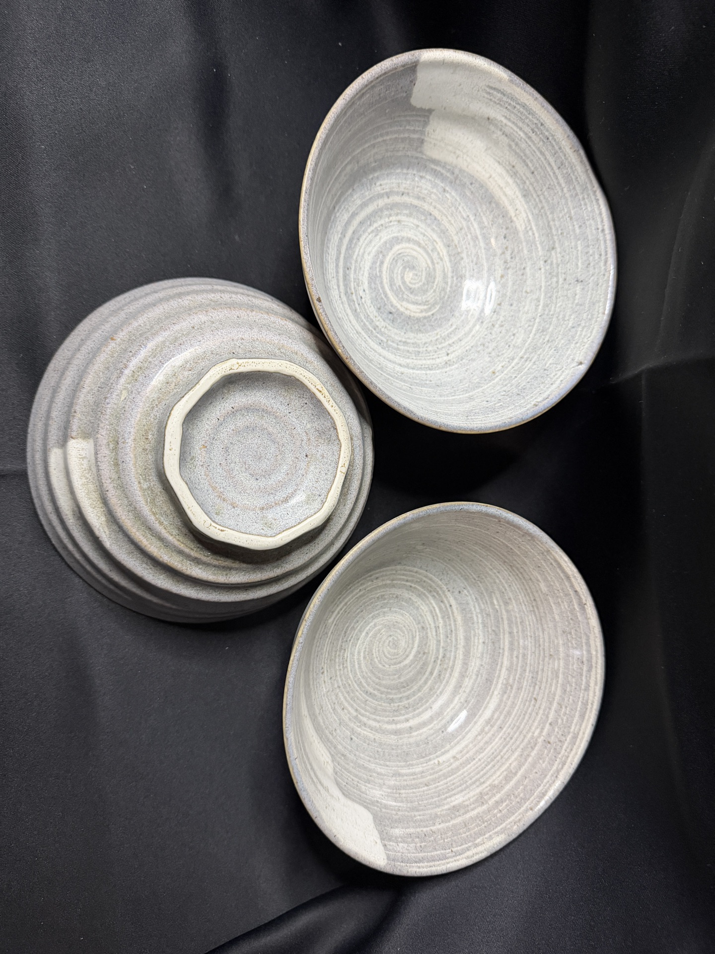Set of 3 Mino Ware bowls - image 3 of 4