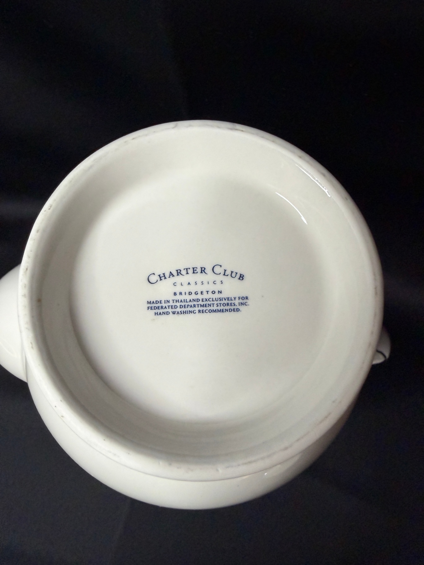 Charter Club Classics Bridgeton pattern 5-cup coffee pot with a lid and platinum rim. - image 4 of 5