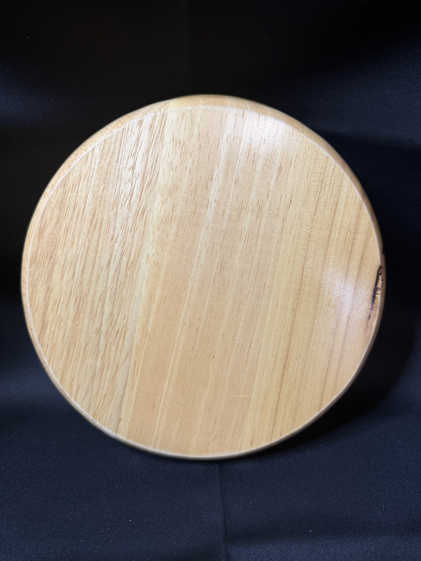 Set of 4 Japanese-style round wooden plates - image 2 of 3