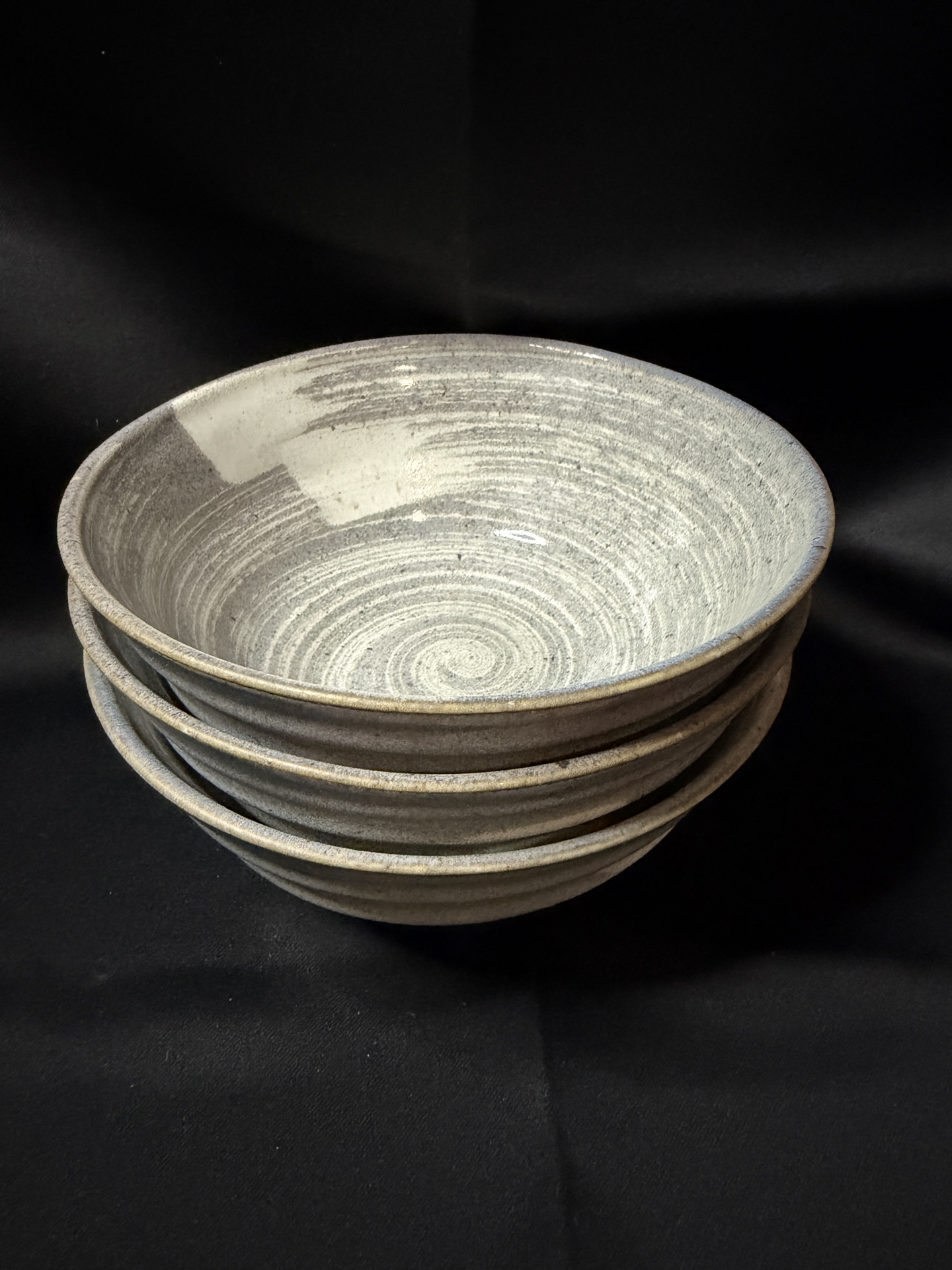Set of 3 Mino Ware bowls - image 1 of 4