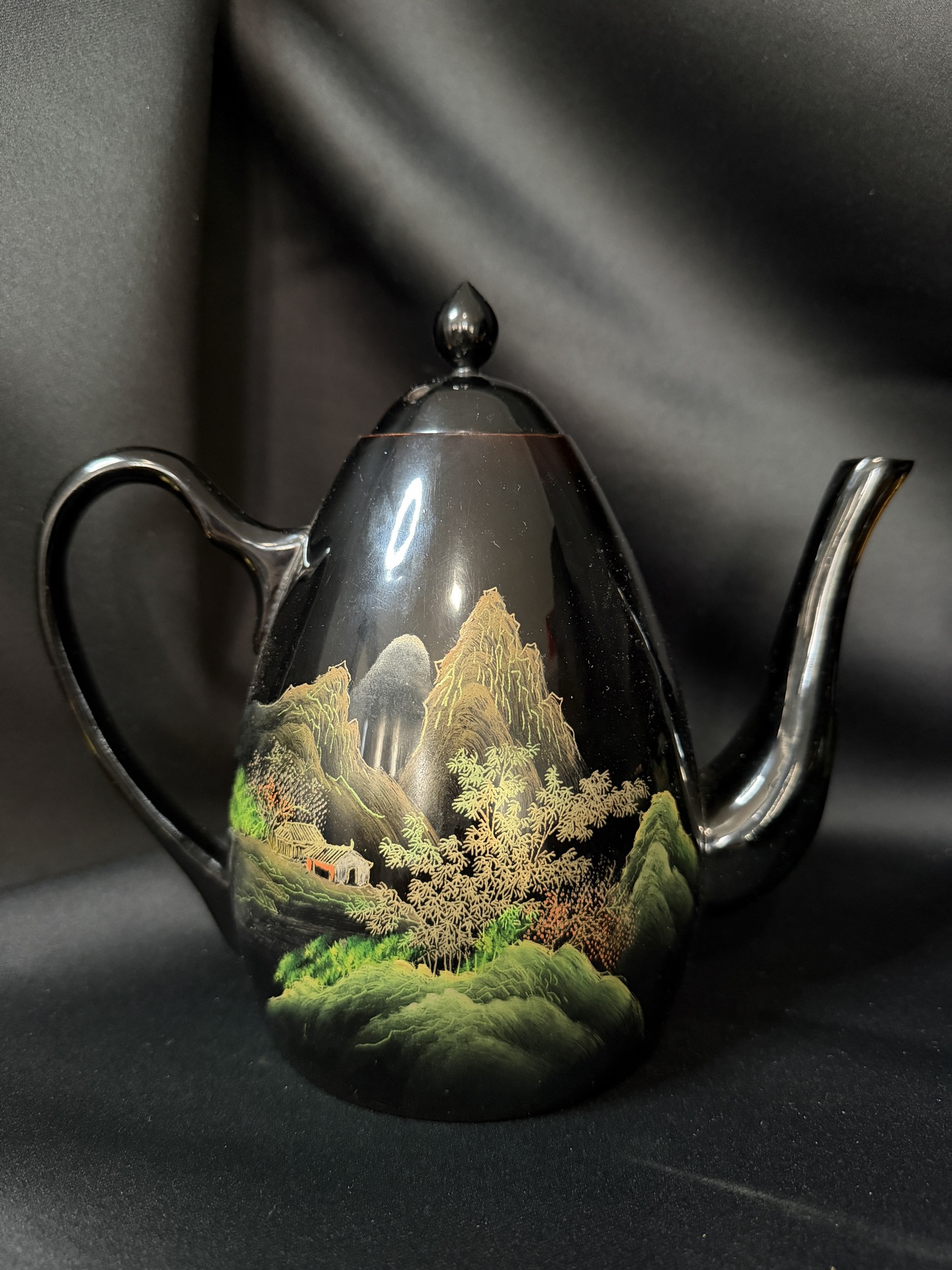 Japanese Lacquer Ware Tray Tea Set - image 6 of 12