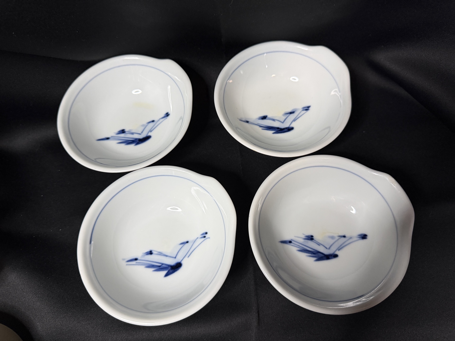 Set of 4 vintage Japanese white porcelain dishes - image 1 of 6