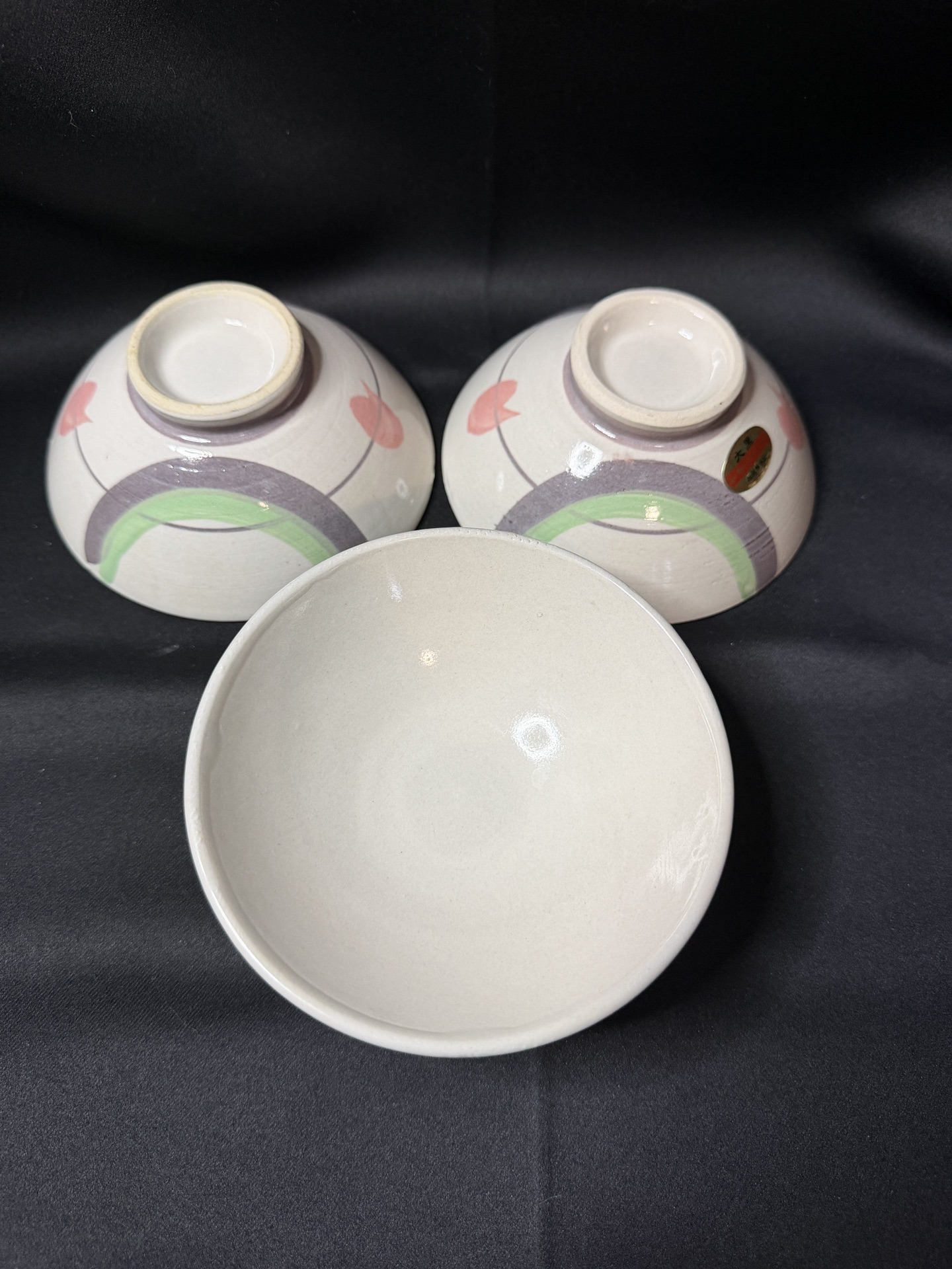 vintage Japanese ceramic rice bowls, known as chawan - image 2 of 5