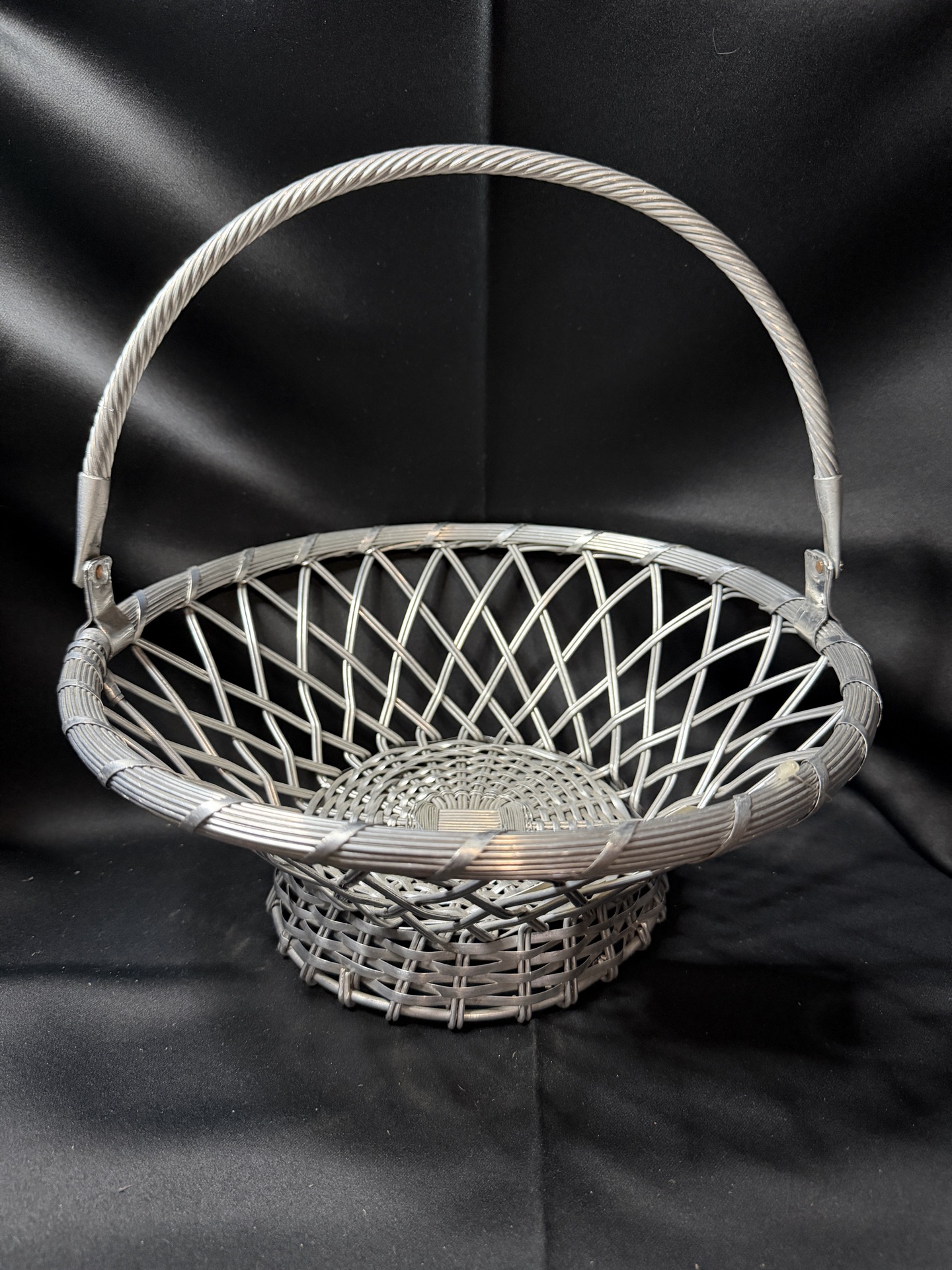 vintage Dansk woven aluminum metal fruit or bread basket - image 1 of 5