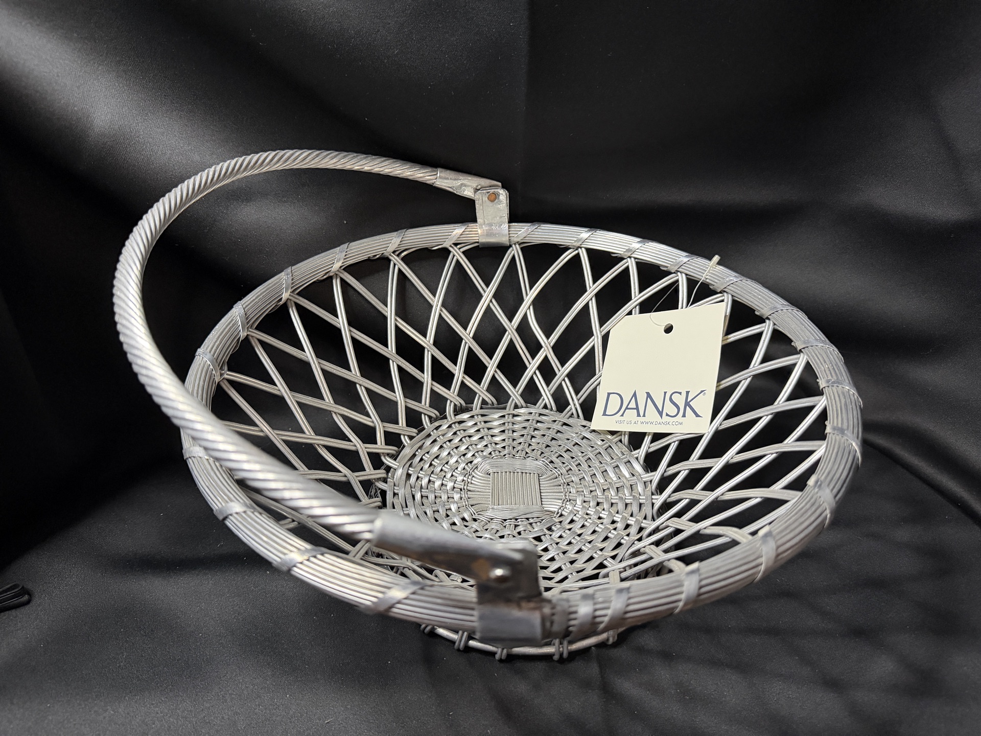 vintage Dansk woven aluminum metal fruit or bread basket - image 4 of 5