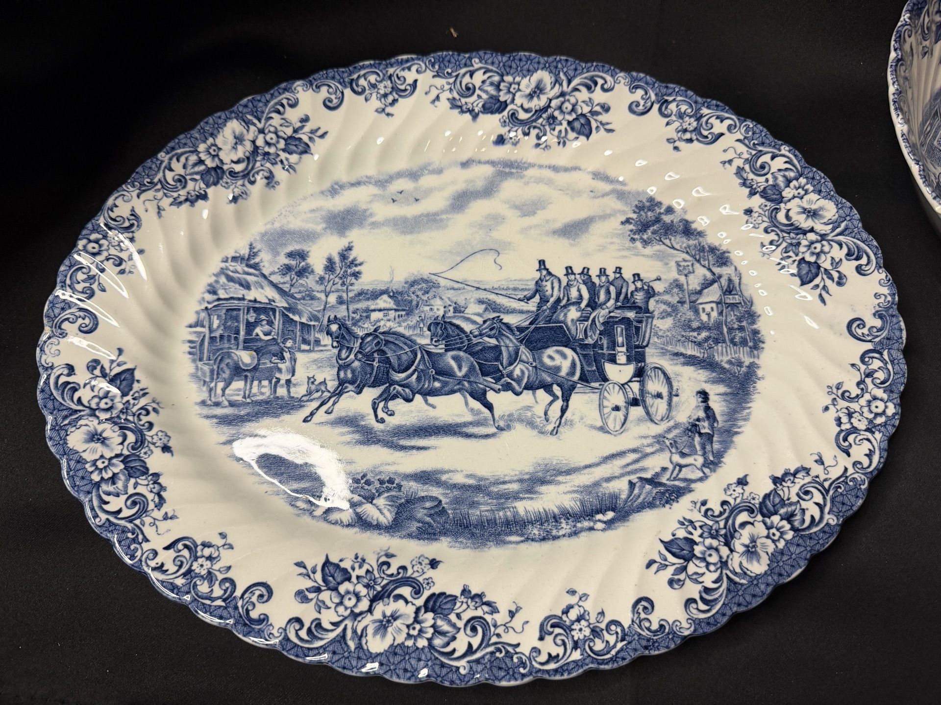 Vintage collectible set of 9 pieces from the "Coaching Scenes" series by Johnson Brothers - image 6 of 10