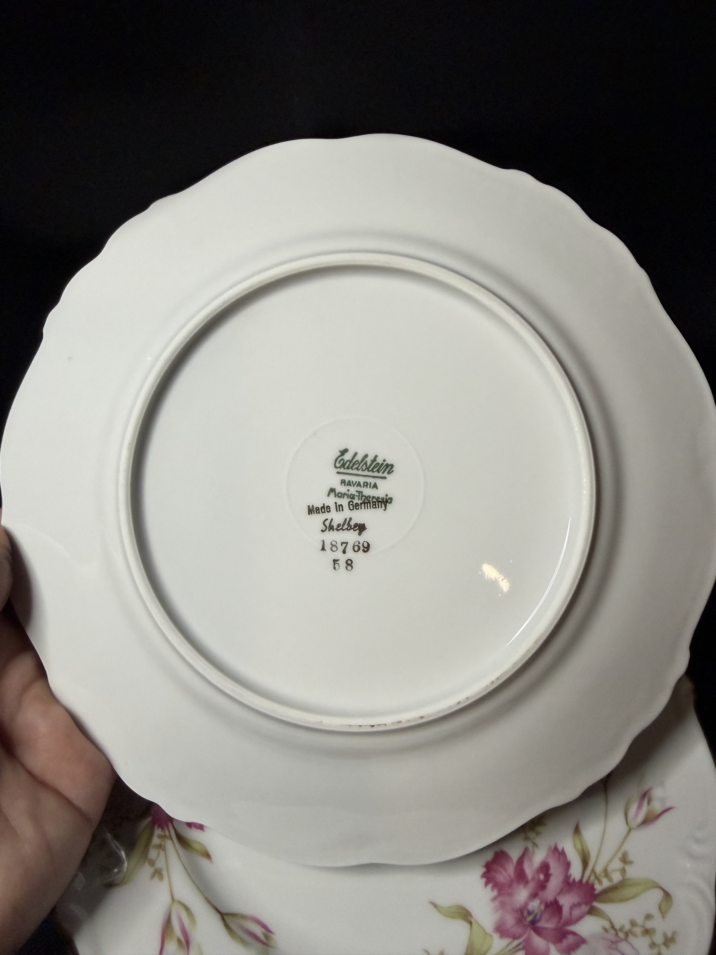 10 - Vintage plates by Edelstein Bavaria Maria-Theresia in the Shelby pattern - image 3 of 4