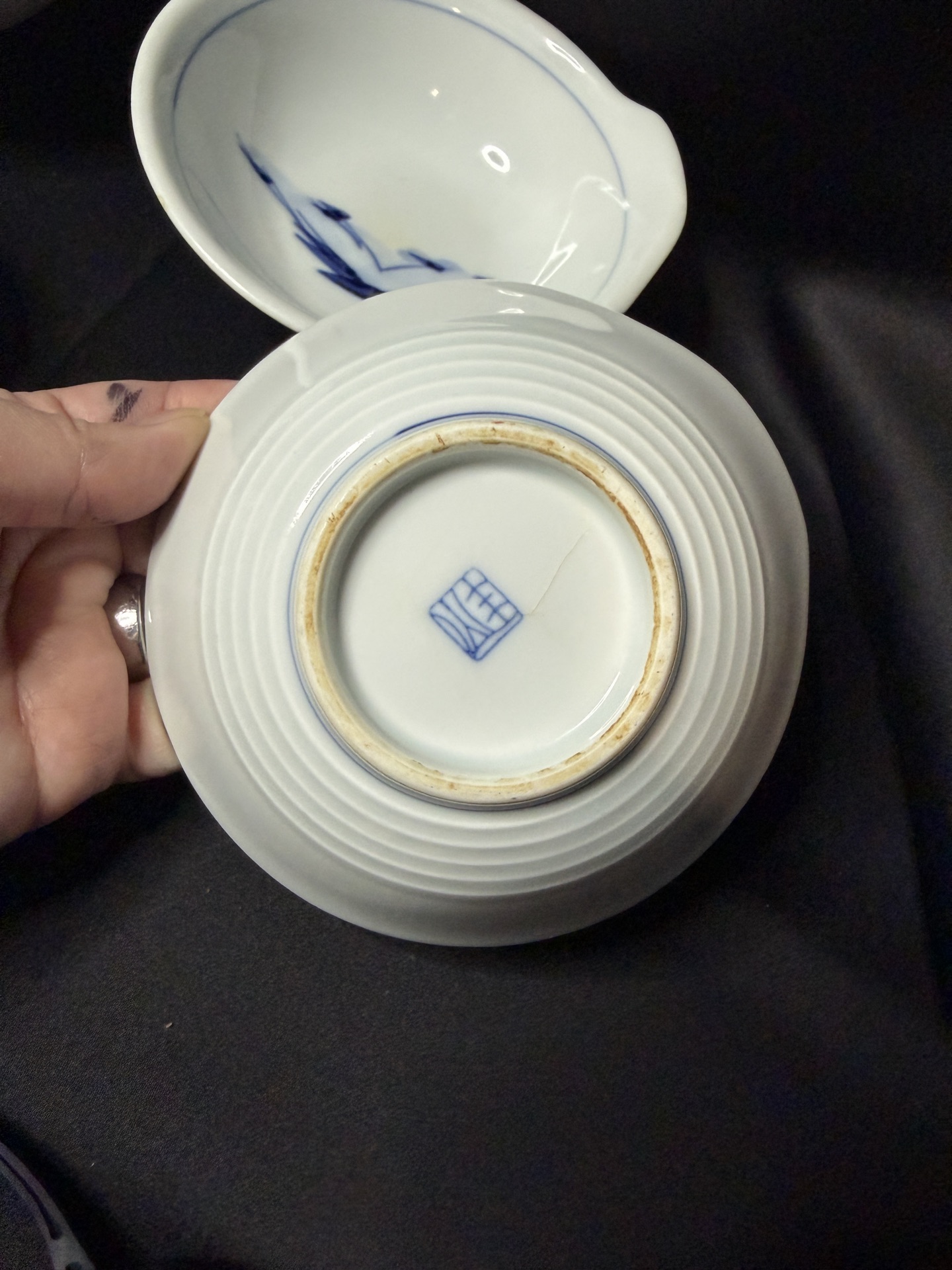 Set of 4 vintage Japanese white porcelain dishes - image 2 of 6