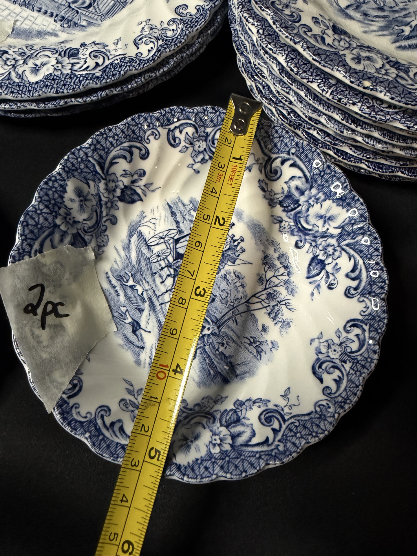 Vintage 18 pc dinner set from the "Coaching Scenes" series by Johnson Brothers - image 8 of 11