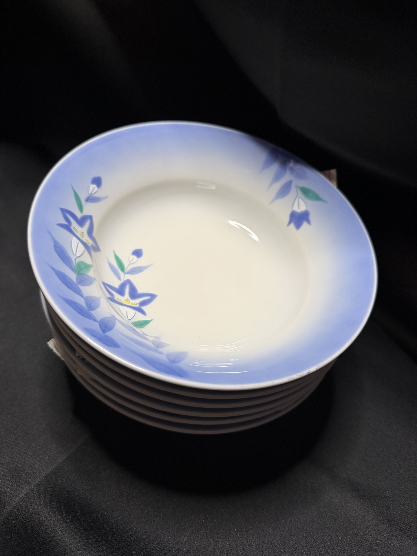 Set of 6 decorative shallow bowls - made in Japan - image 2 of 5