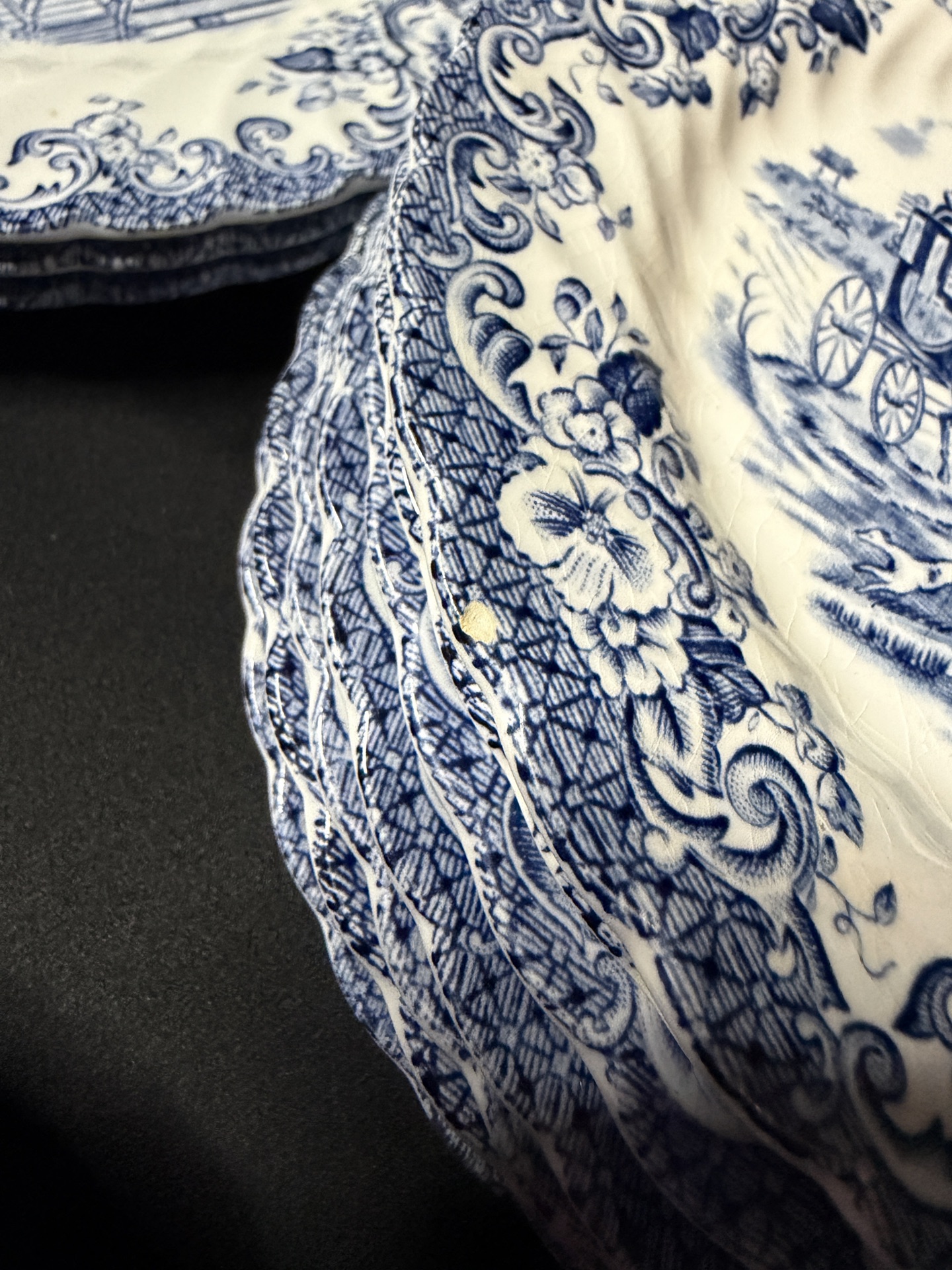 Vintage 18 pc dinner set from the "Coaching Scenes" series by Johnson Brothers - image 5 of 11