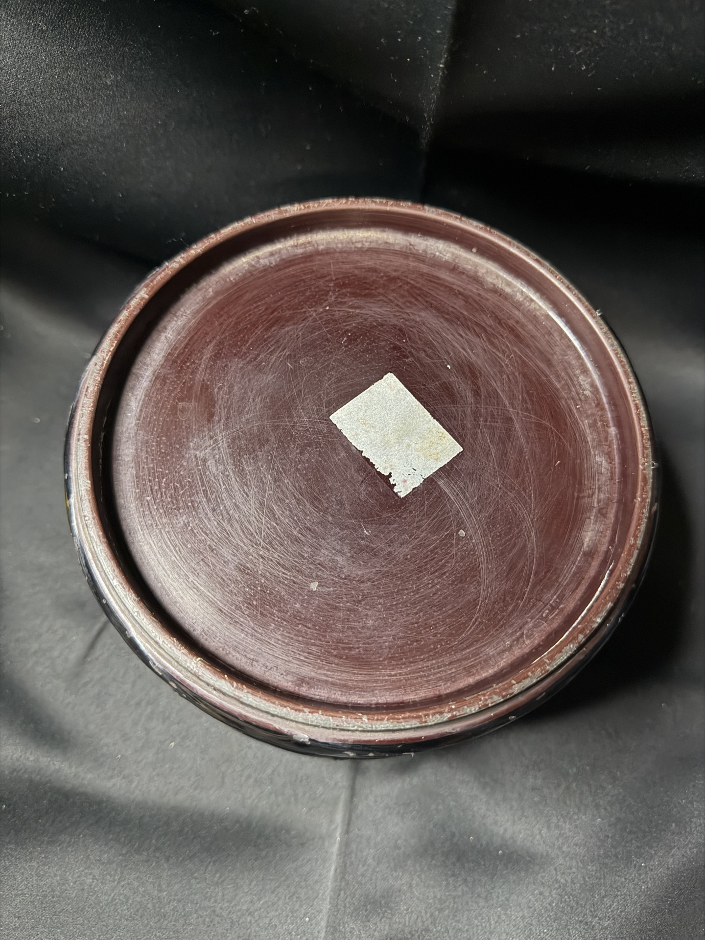 Decorative black lacquered Sake bowl - image 3 of 5