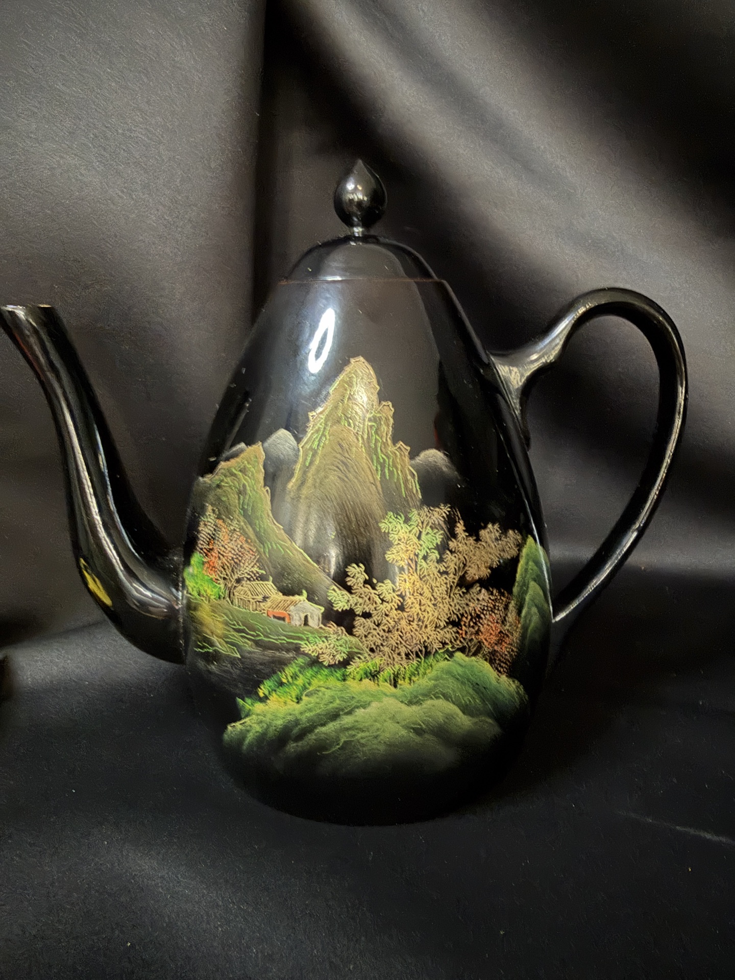 Japanese Lacquer Ware Tray Tea Set - image 5 of 12