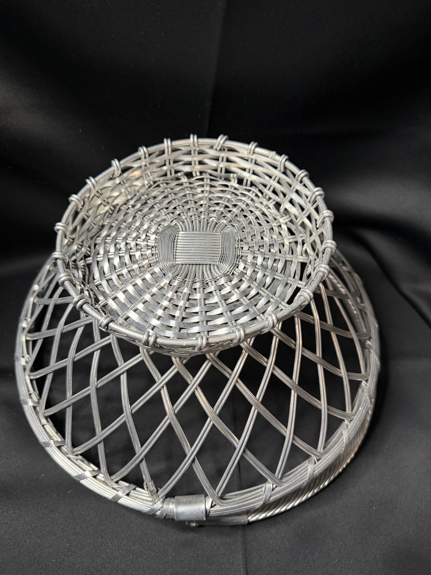 vintage Dansk woven aluminum metal fruit or bread basket - image 3 of 5