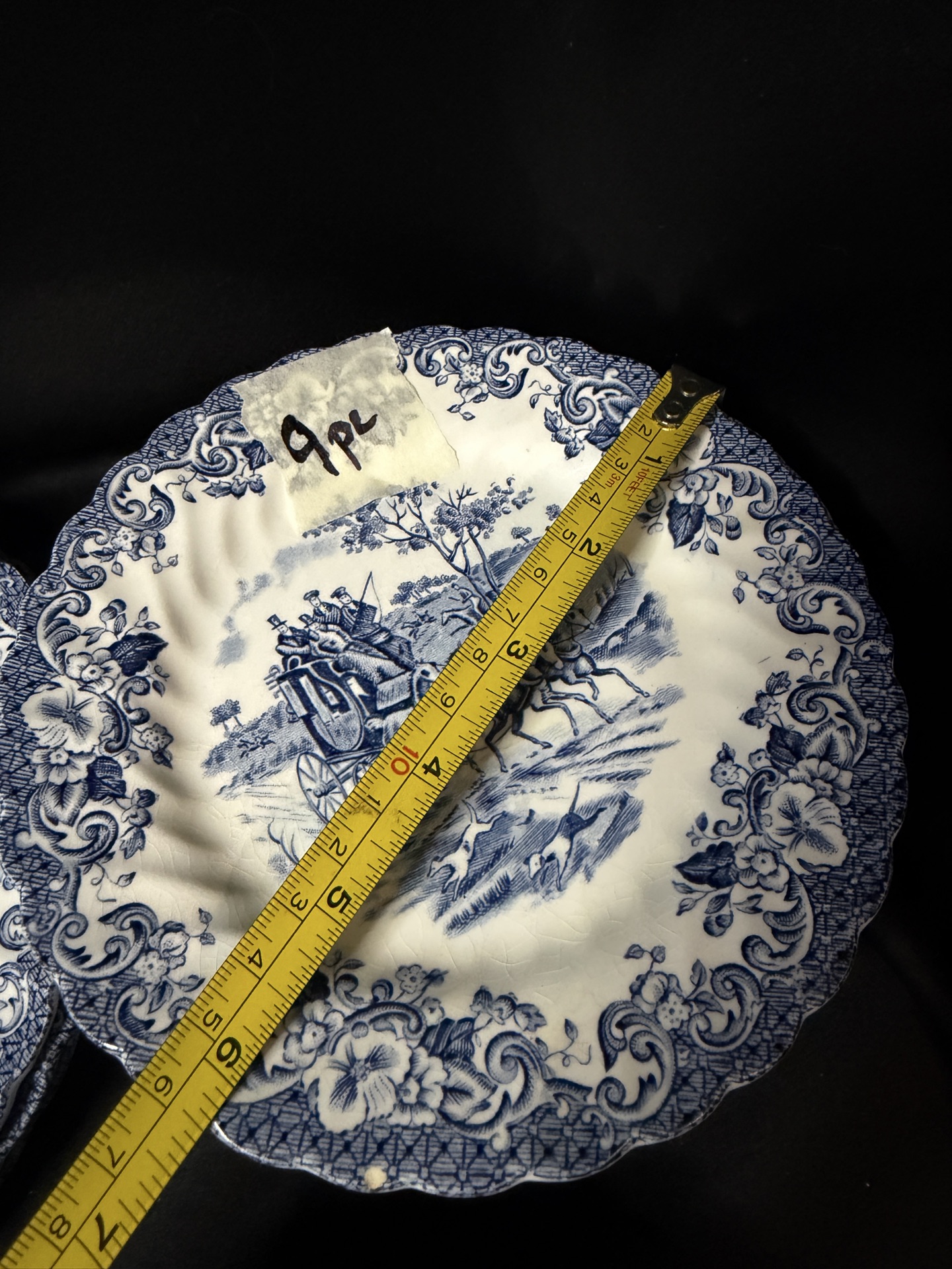 Vintage 18 pc dinner set from the "Coaching Scenes" series by Johnson Brothers - image 9 of 11