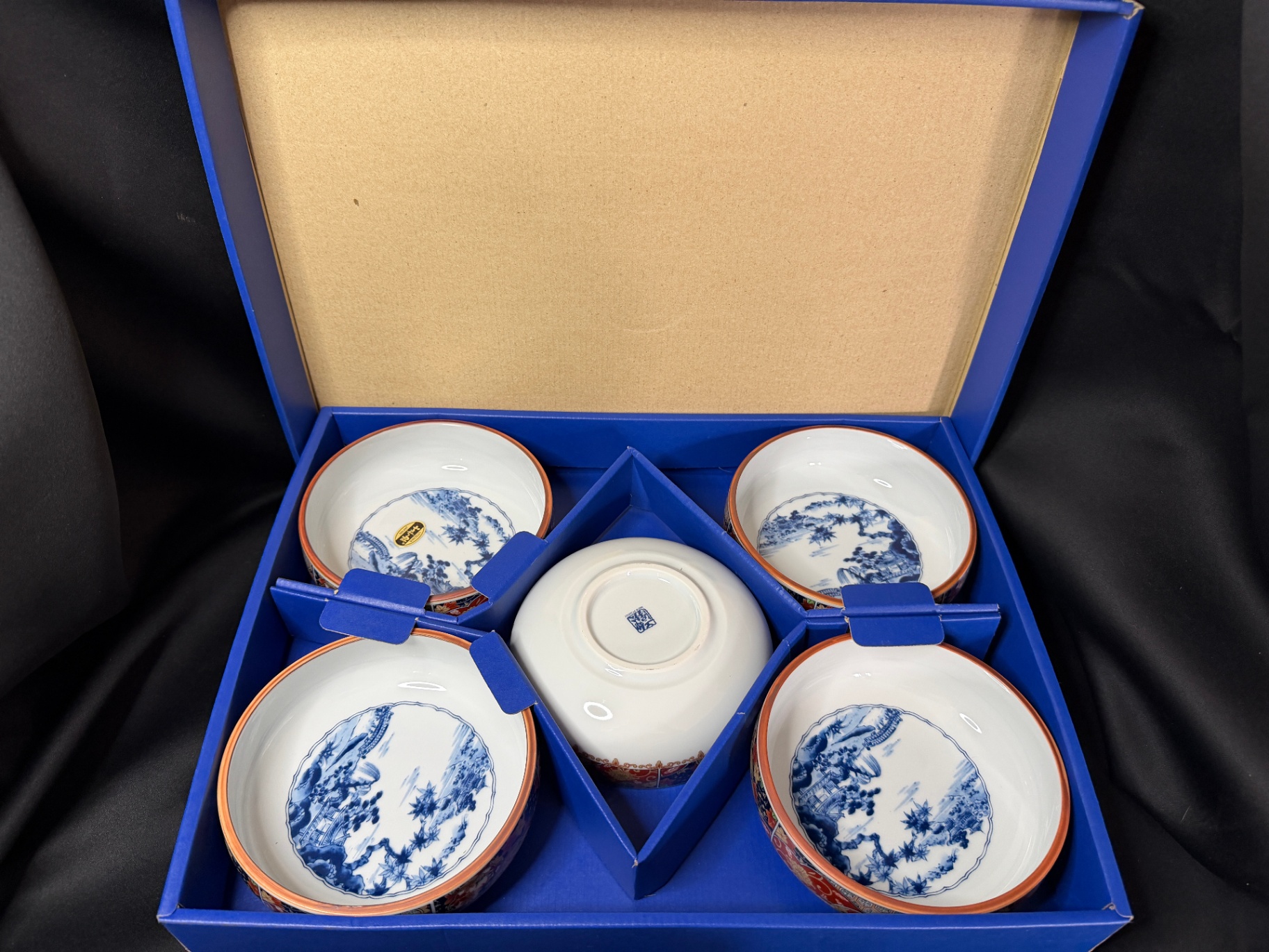 vintage Utsuwa-no-Yakata Arita Imari porcelain bowl set - image 2 of 5