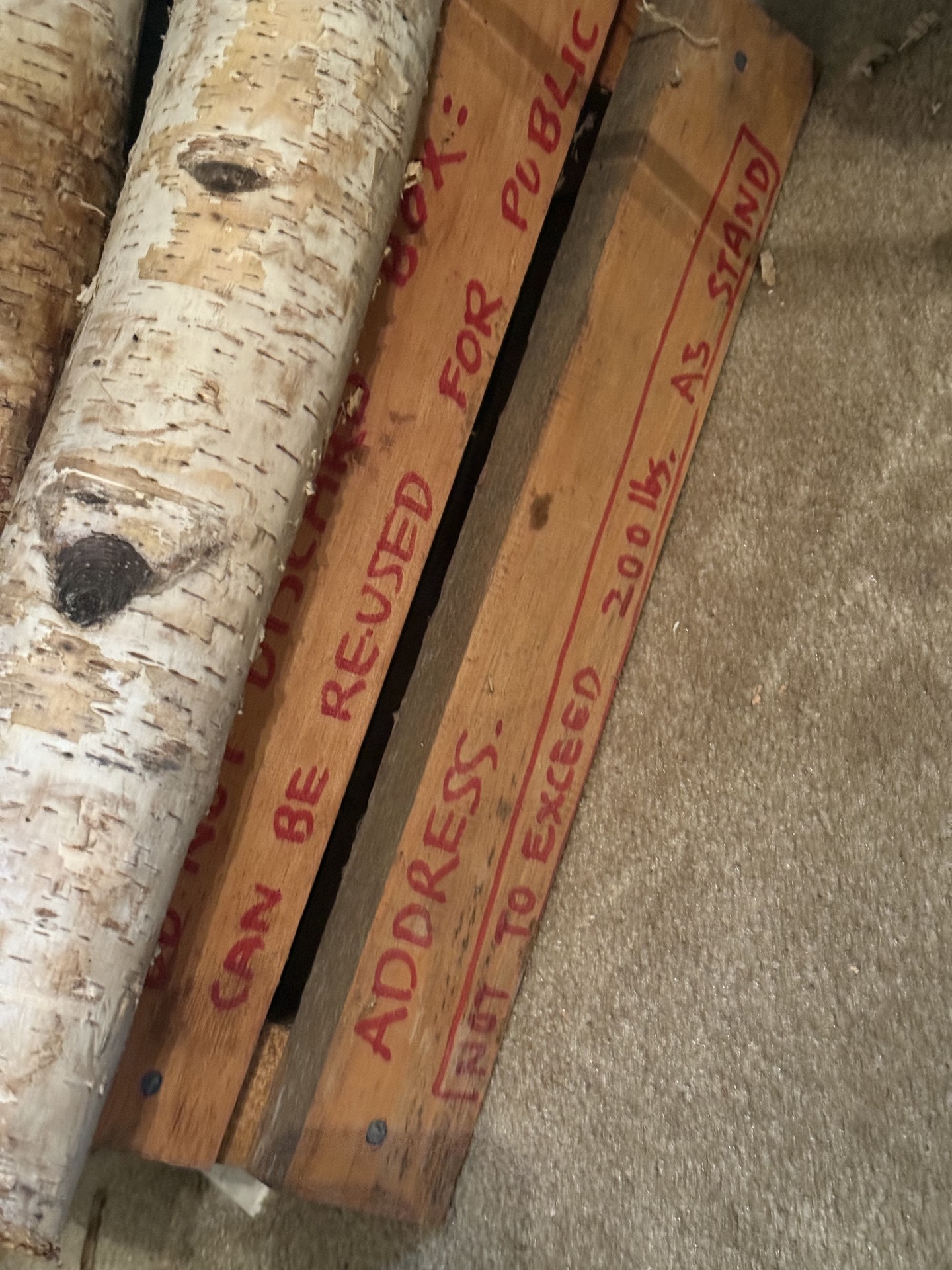 Birch log bundle with fireplace tools and vintage decorations - image 7 of 13