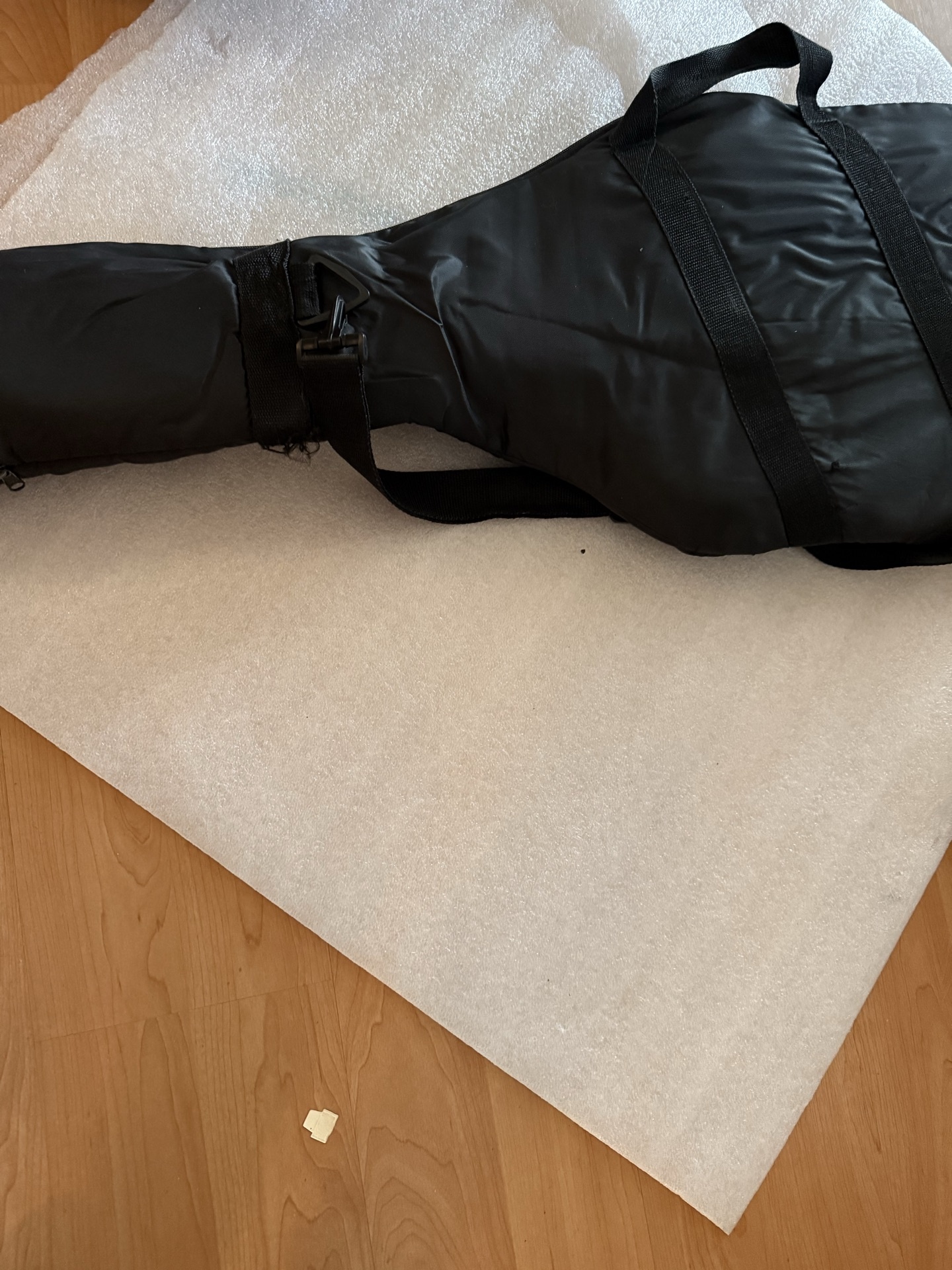 Squier by Fender Stratocaster electric guitar with gig bag - image 7 of 8