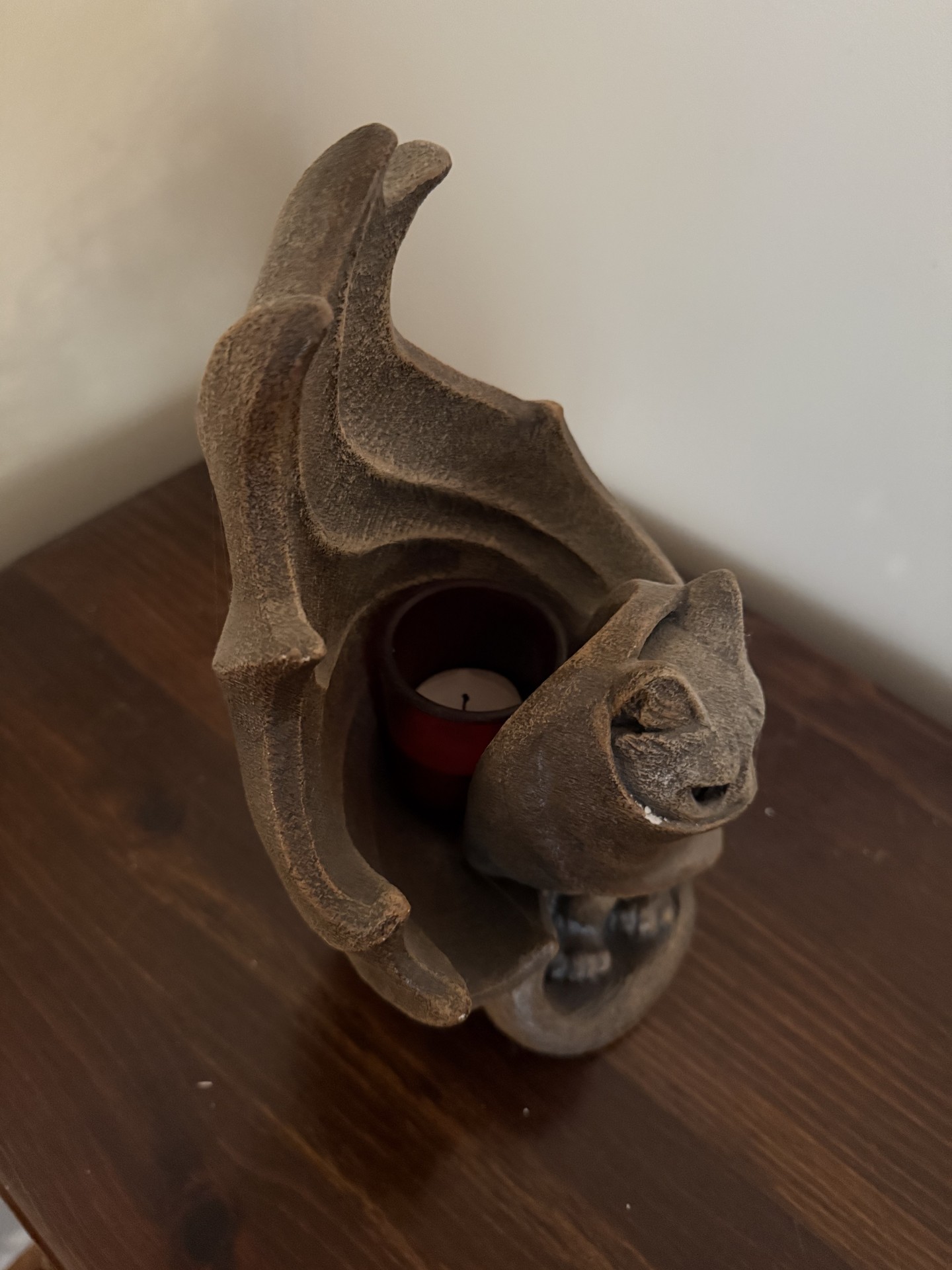Windstone Editions bat sculpture with winged shell - image 4 of 9