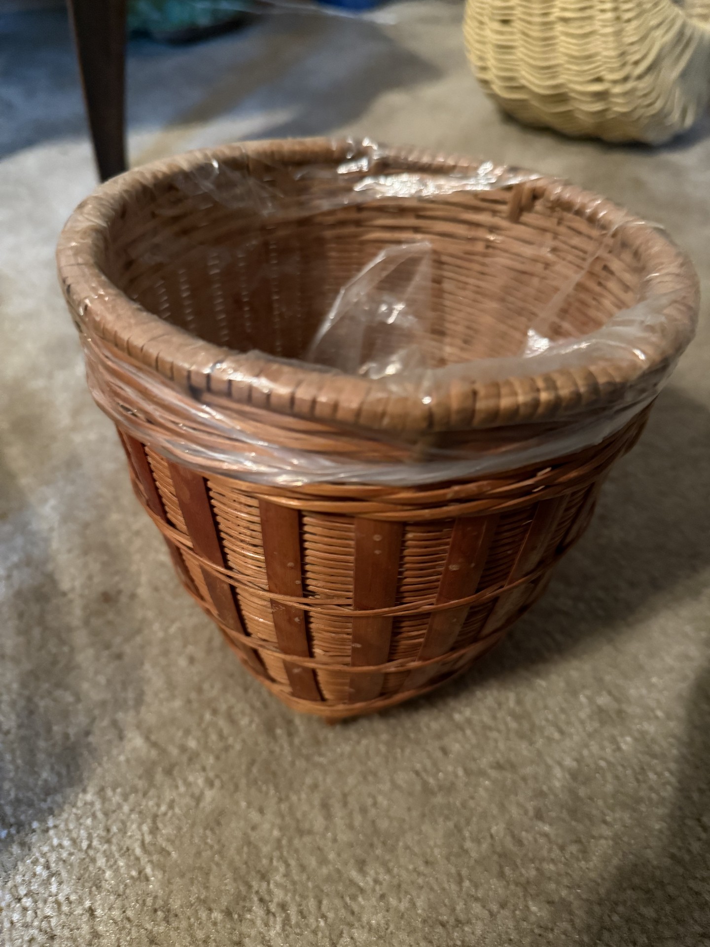 Assorted woven wicker baskets and containers - image 10 of 21