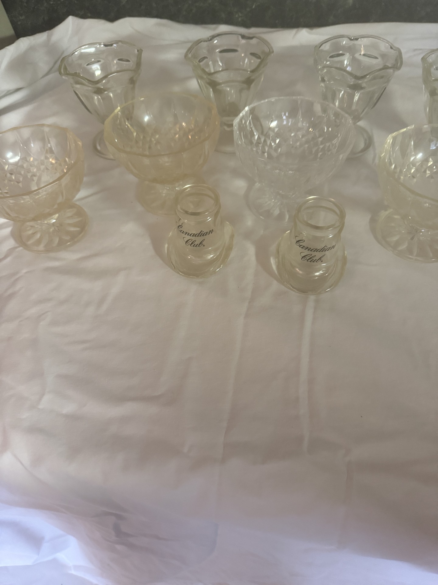 Crystal glassware set with stemware and Canadian Club glasses - image 1 of 7