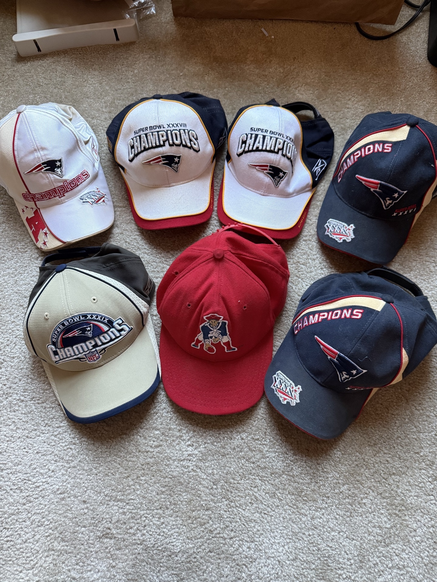 Seven Patriots NFL Championship Hats - image 1 of 5