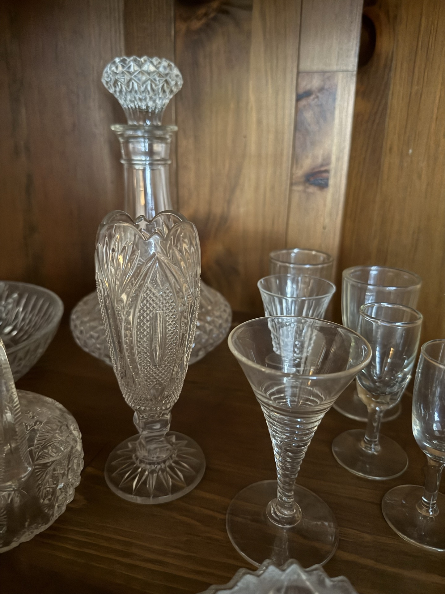 Assorted vintage cut-glass glassware - image 4 of 7