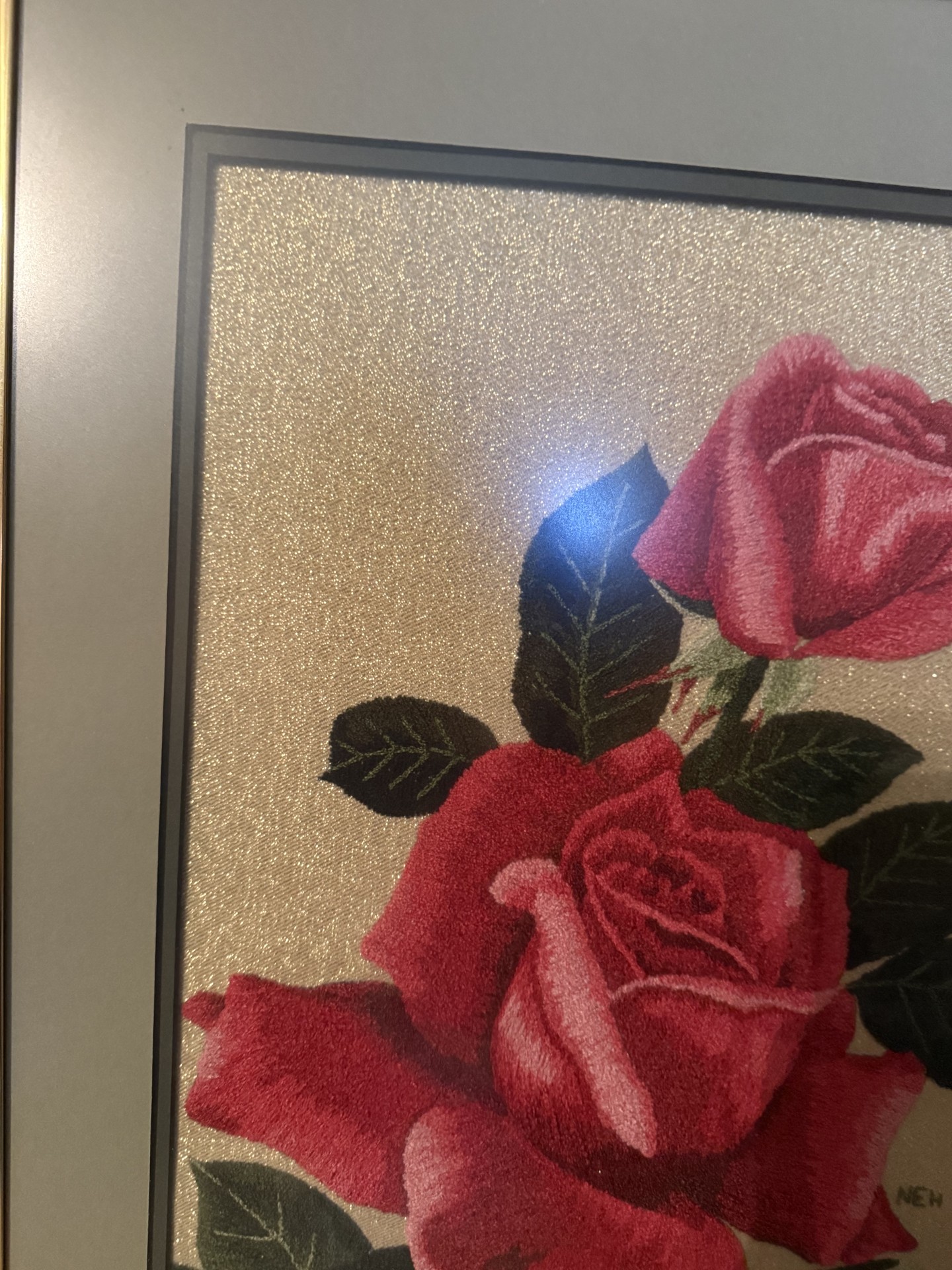 Framed Red Rose Artwork - image 7 of 12