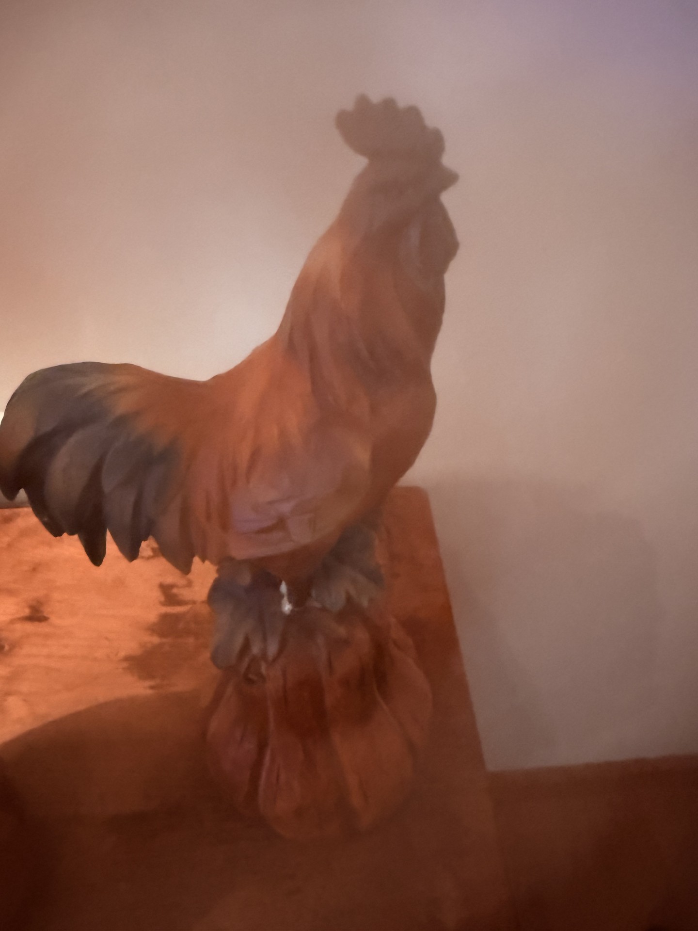 Brown ceramic rooster figurines with a white Vienna Austria porcelain piece - image 5 of 10