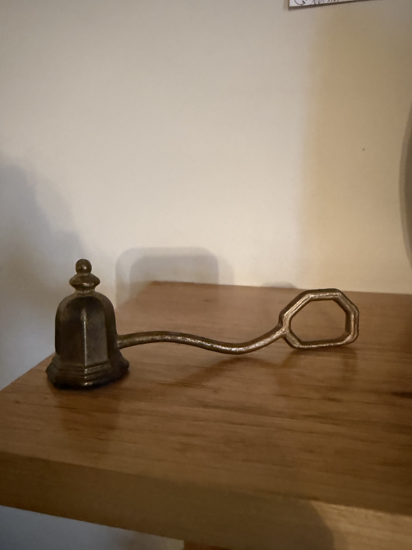 Two metal candlesticks with candles and two candle snuffers - image 6 of 6