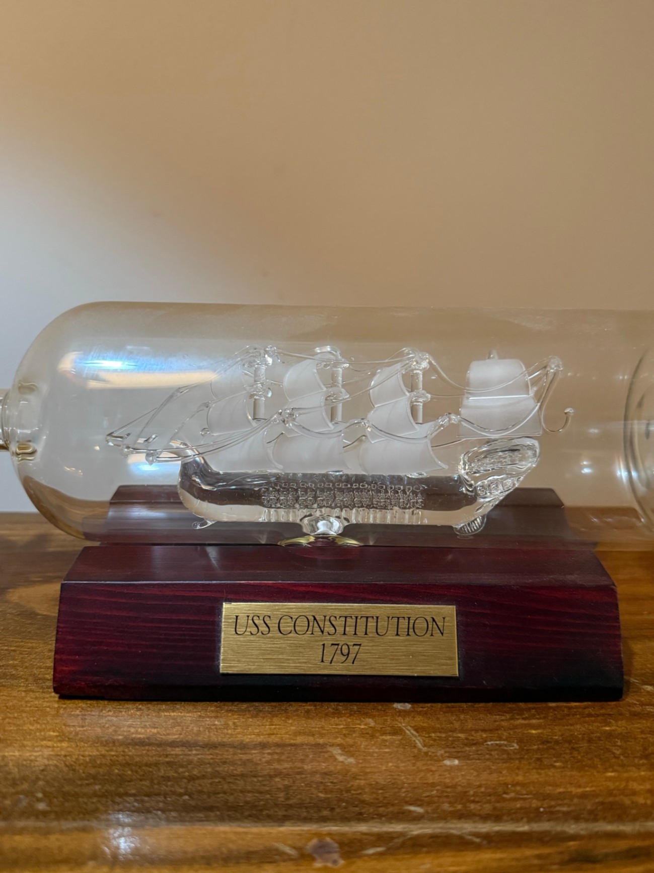 USS Constitution Glass Boat in a Bottle - image 3 of 6