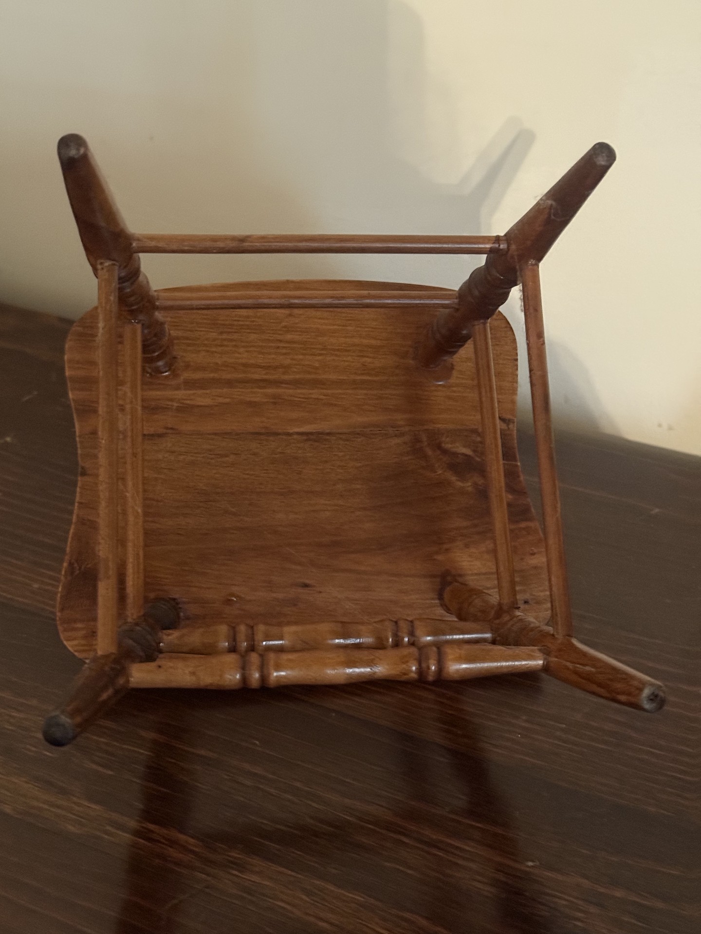 Miniature pressed-back wooden chair - image 5 of 11