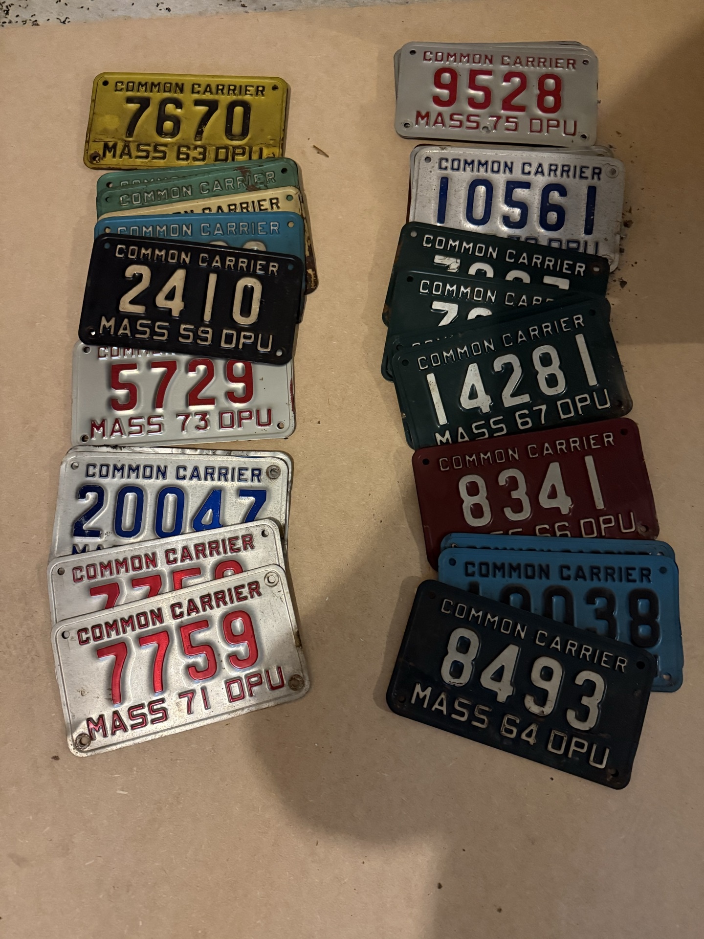 Vintage Common Carrier license plates collection - image 1 of 4