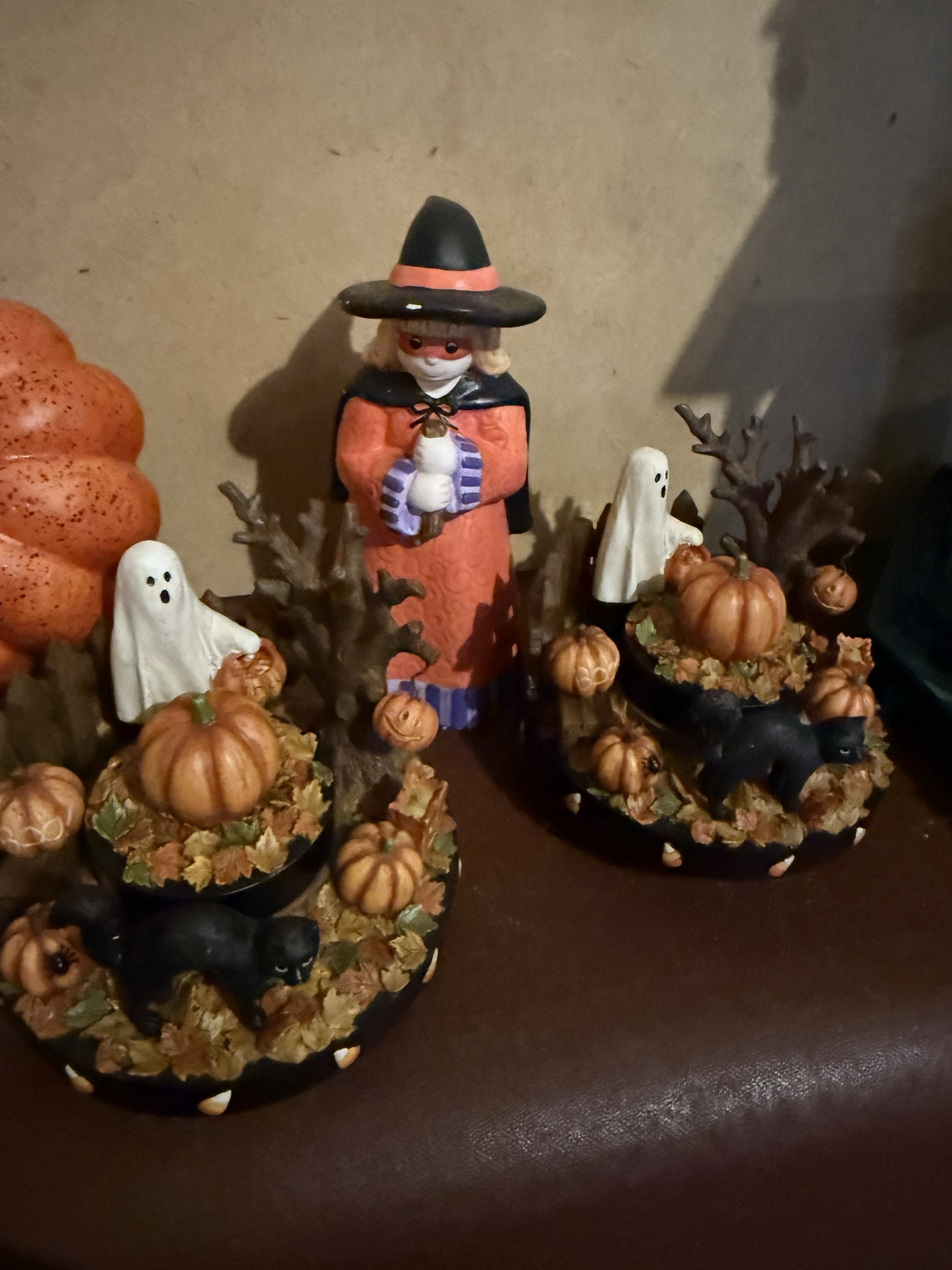 Blue Halloween Haunted House with Pumpkins and Ghosts - image 3 of 6