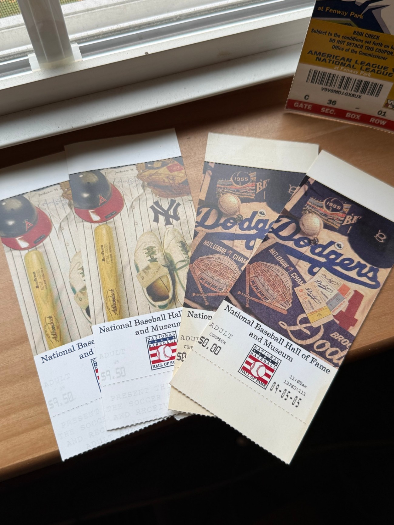 National Baseball Hall of Fame memorabilia and game tickets - image 3 of 6