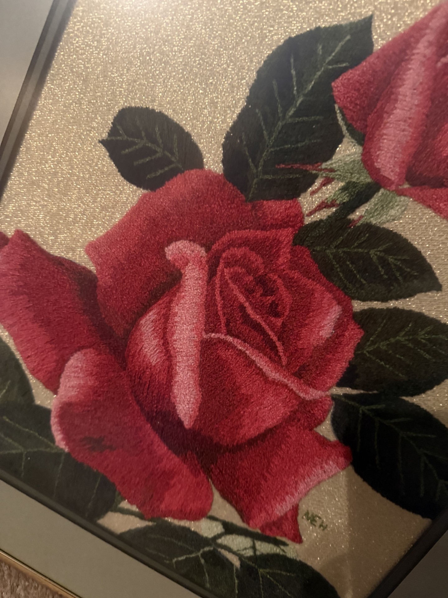 Framed Red Rose Artwork - image 4 of 12